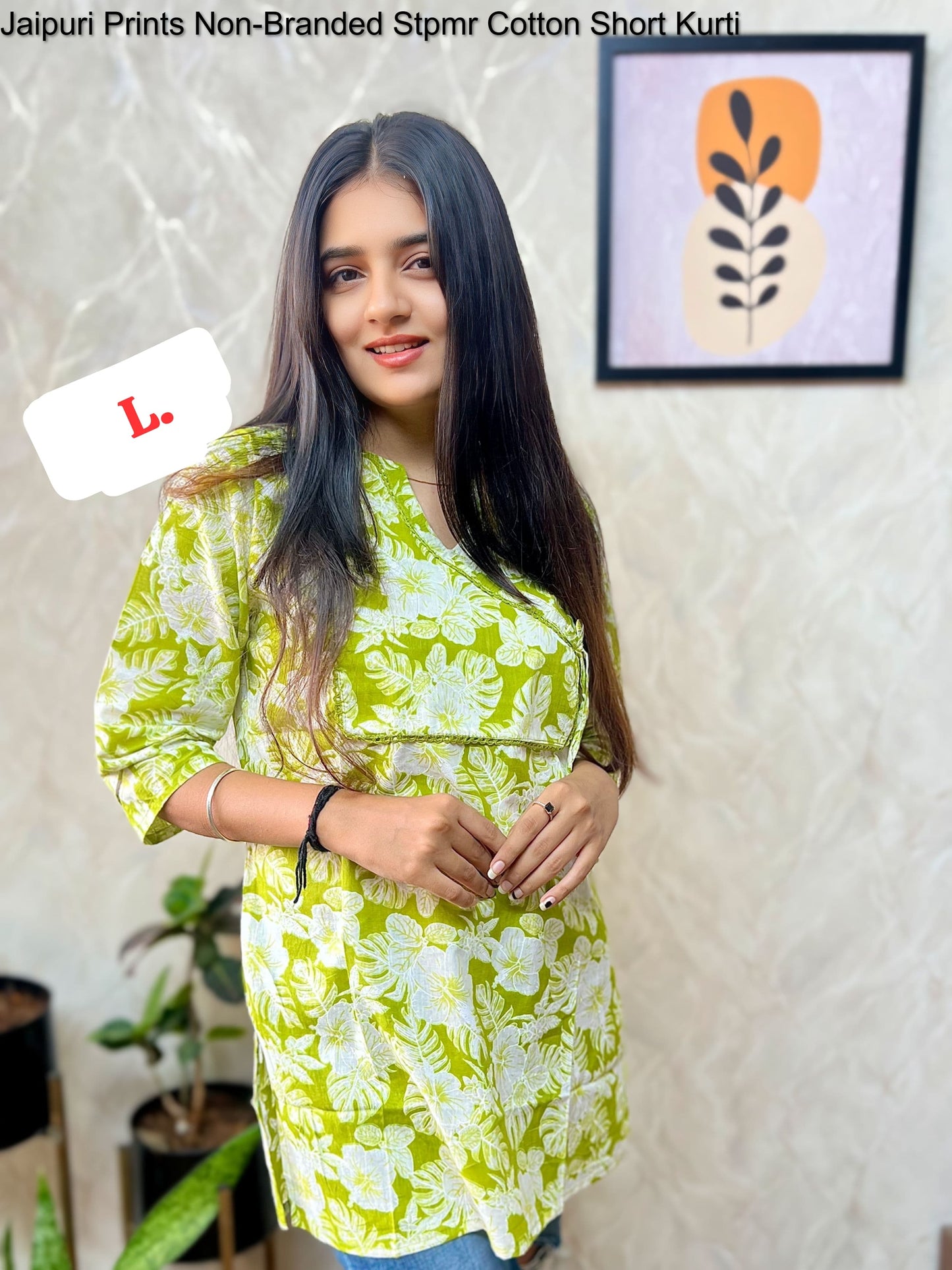 Jaipuri Prints Non-Branded Stpmr Cotton Short Kurti