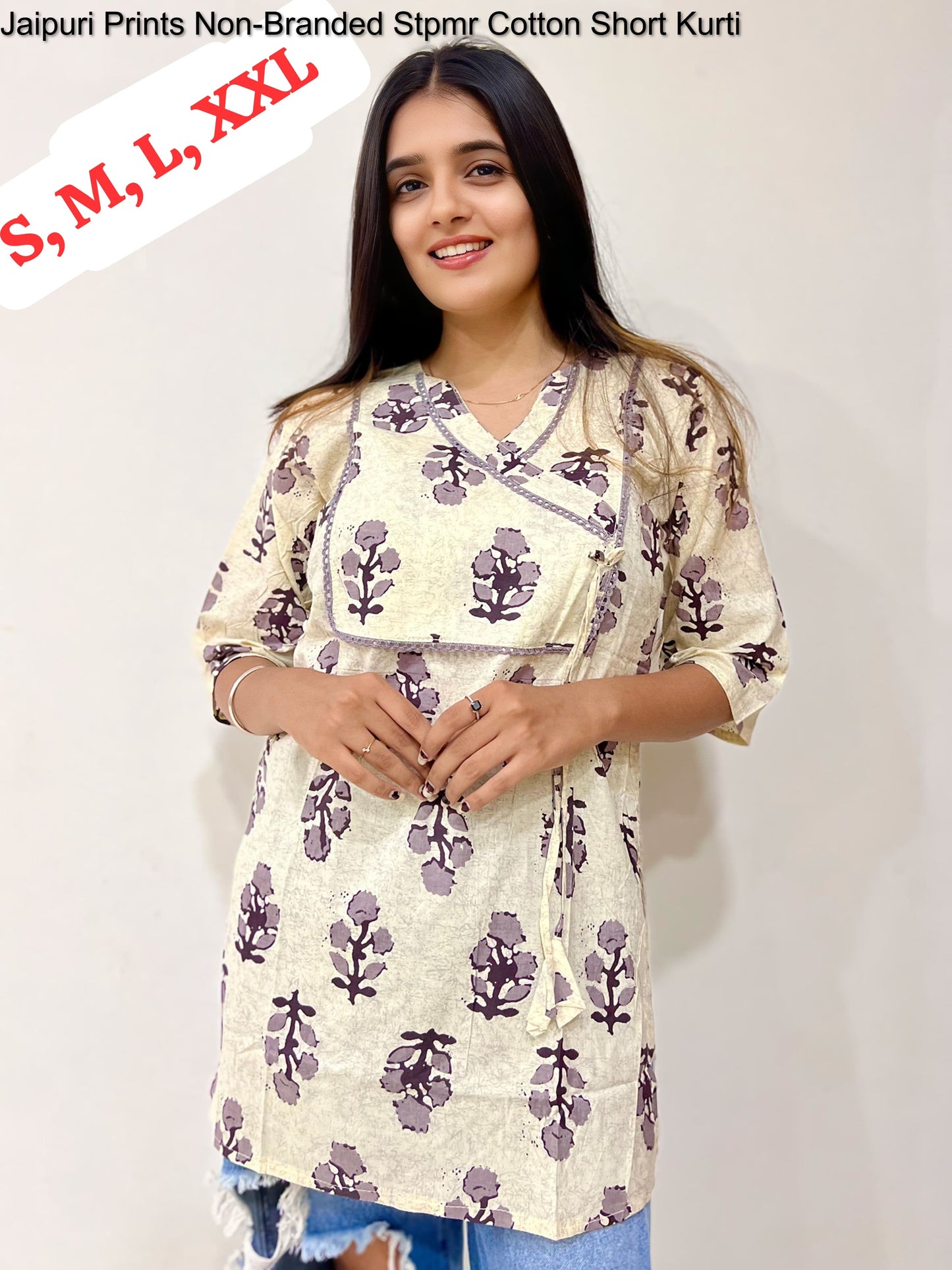 Jaipuri Prints Non-Branded Stpmr Cotton Short Kurti