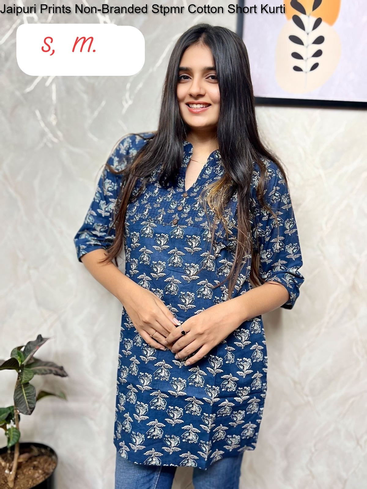 Jaipuri Prints Non-Branded Stpmr Cotton Short Kurti