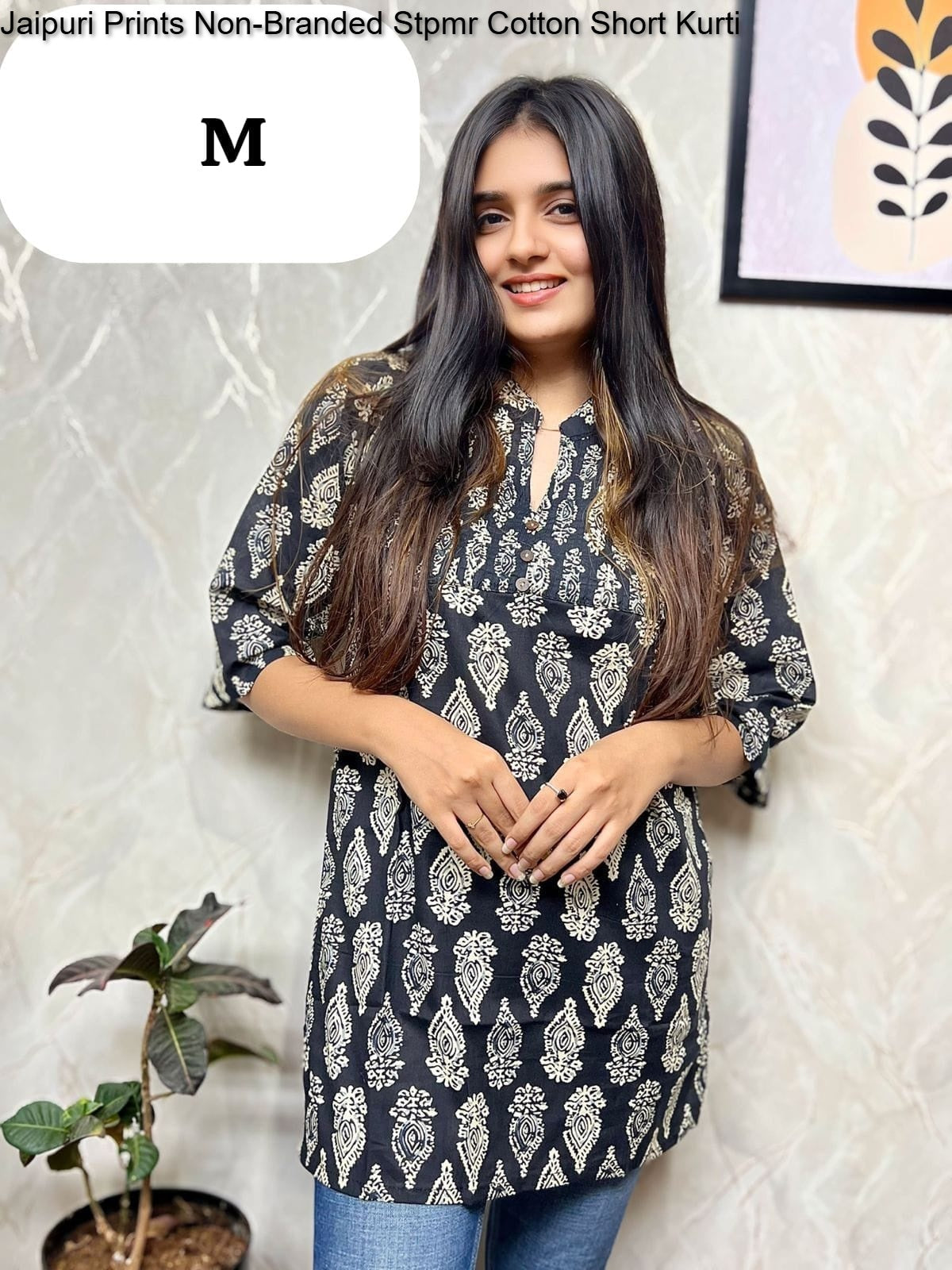 Jaipuri Prints Non-Branded Stpmr Cotton Short Kurti