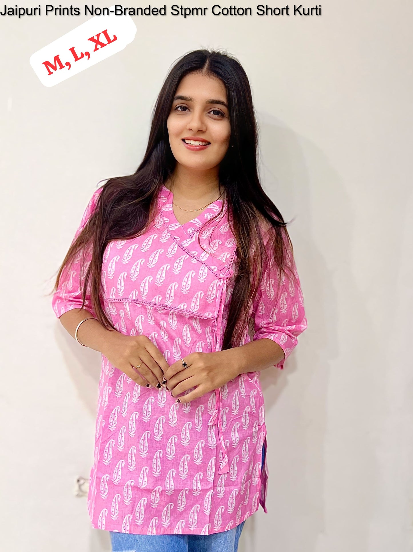 Jaipuri Prints Non-Branded Stpmr Cotton Short Kurti