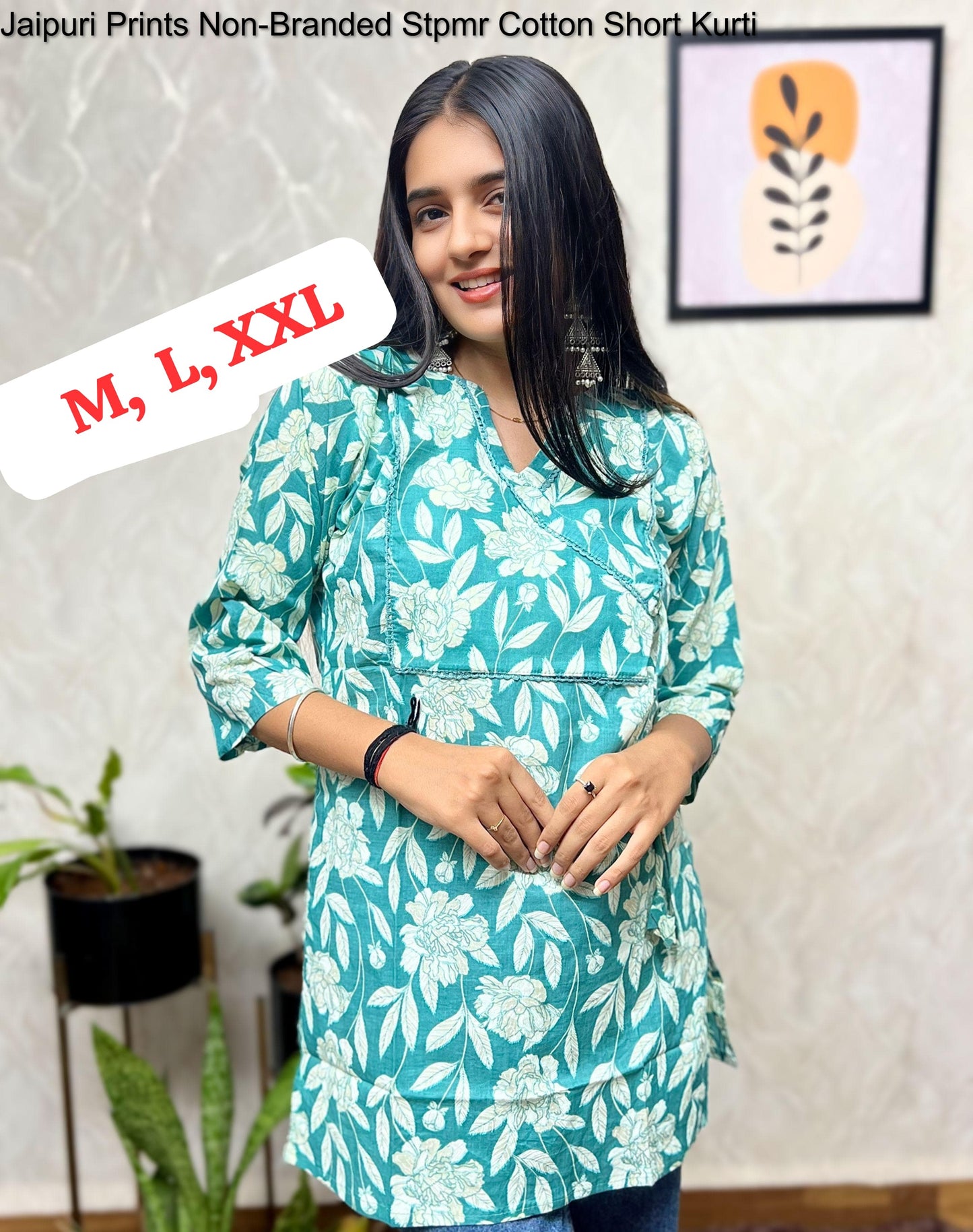 Jaipuri Prints Non-Branded Stpmr Cotton Short Kurti
