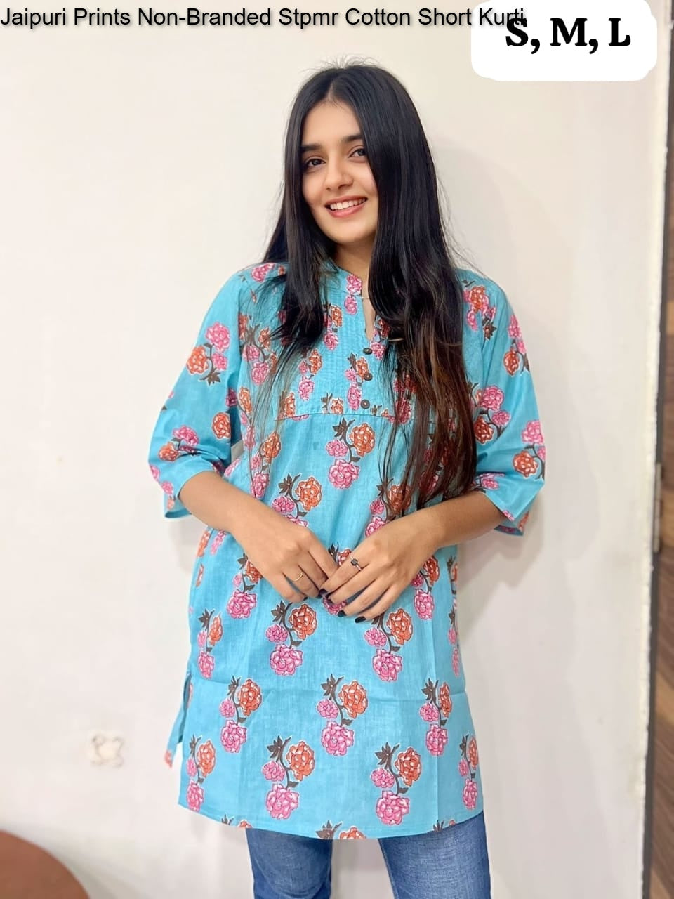 Jaipuri Prints Non-Branded Stpmr Cotton Short Kurti