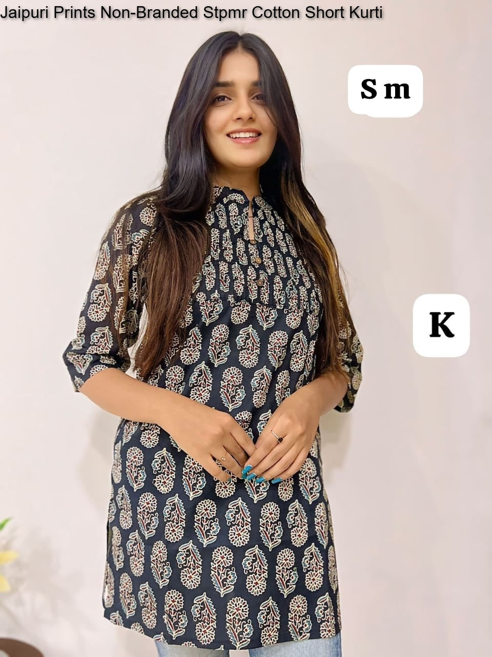 Jaipuri Prints Non-Branded Stpmr Cotton Short Kurti