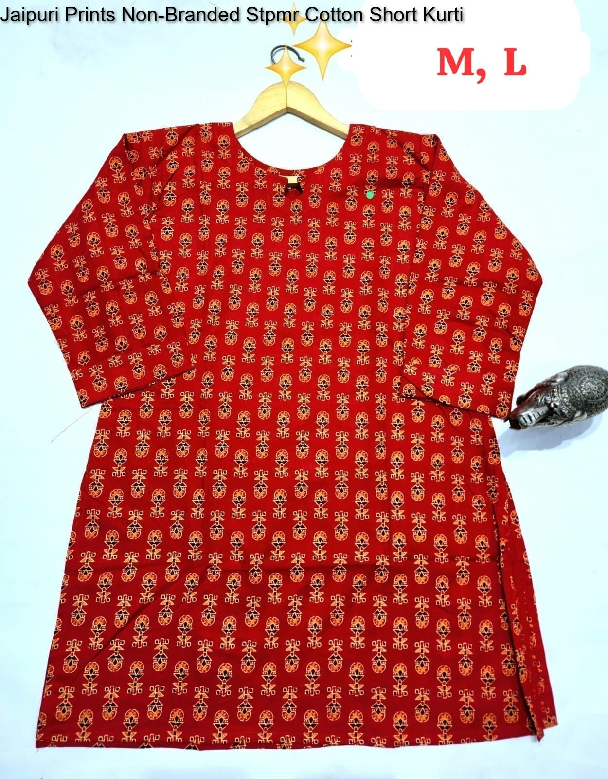 Jaipuri Prints Non-Branded Stpmr Cotton Short Kurti