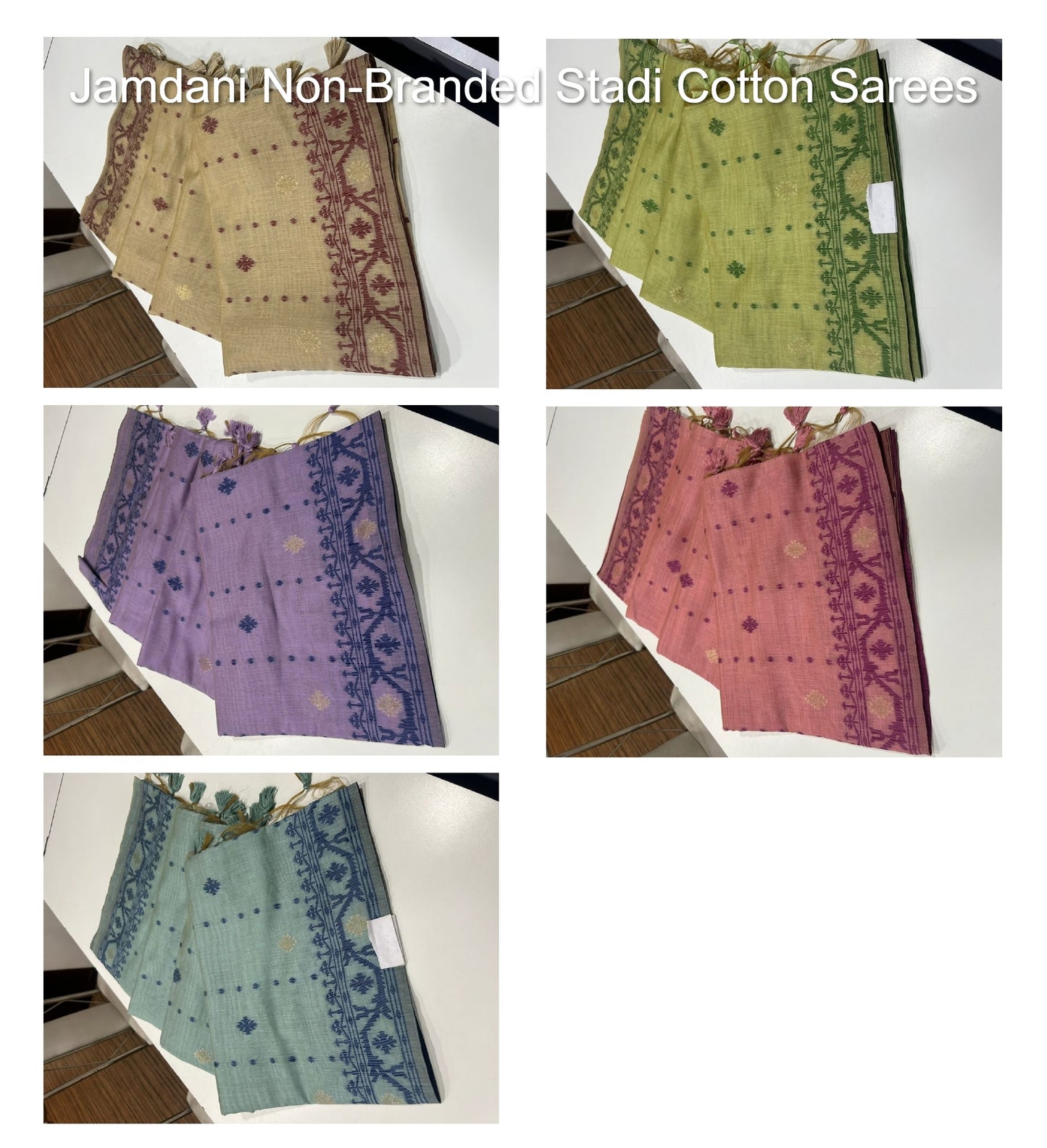 Jamdani Non-Branded Stadi Cotton Sarees