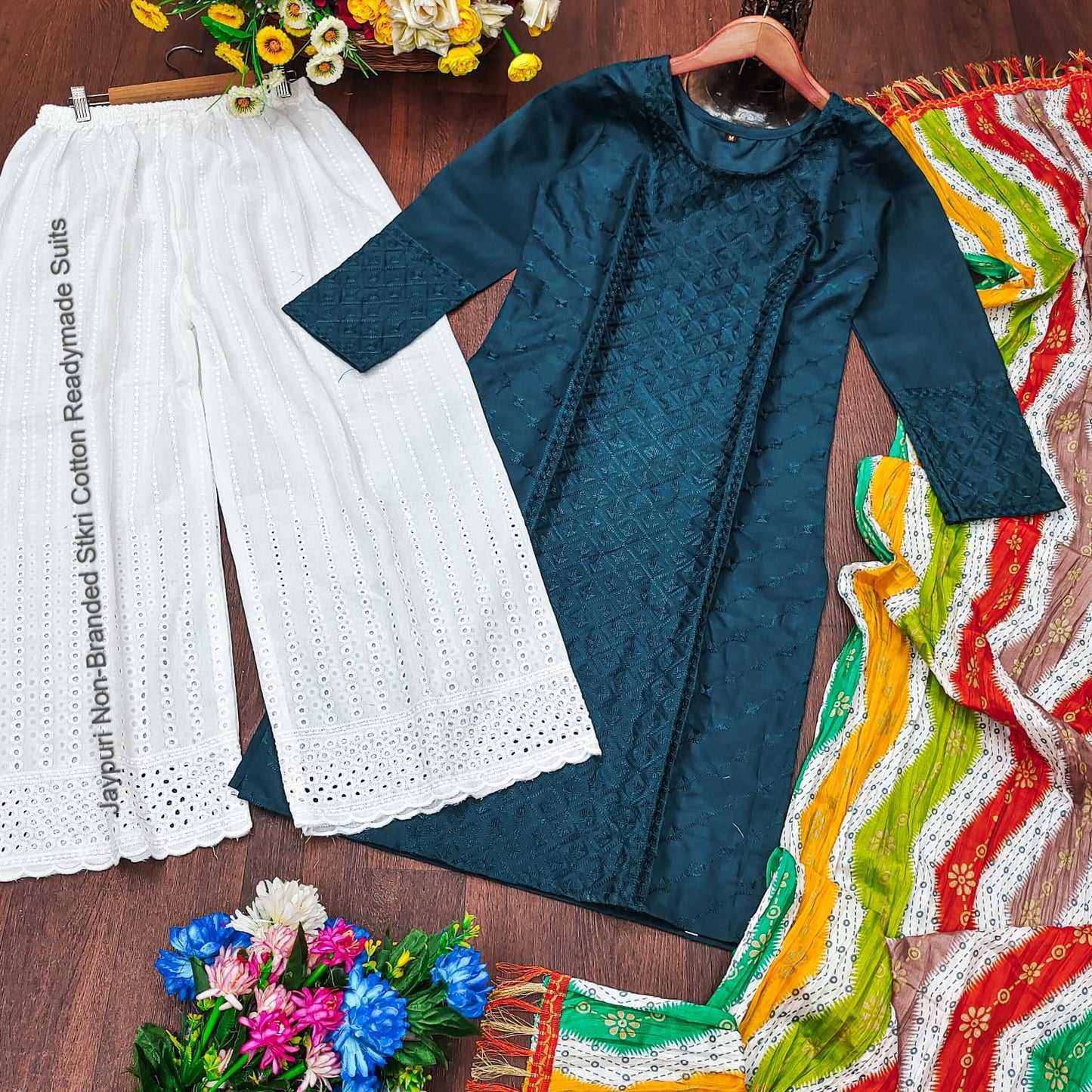 Jaypuri Non-Branded Stkri Cotton Readymade Suits