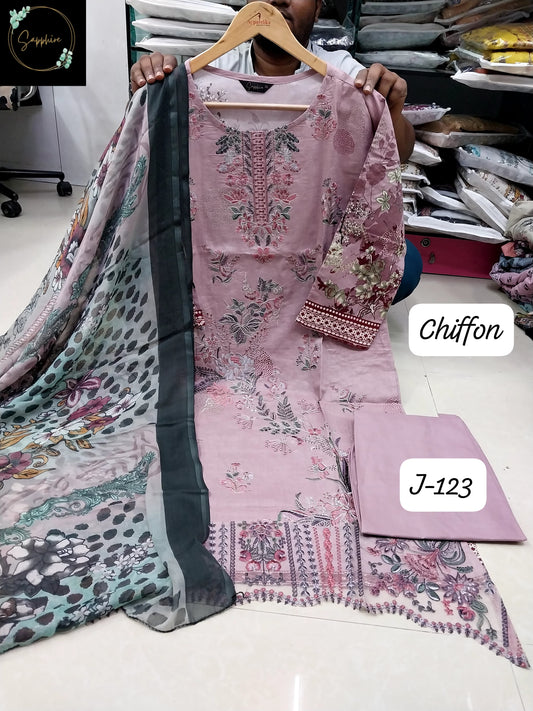 Jazmin Vol 123 Pink Sapphire Lawn Cotton Pakistani Readymade Suits