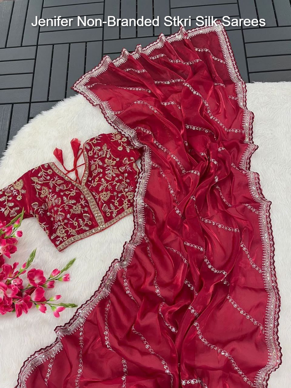Jenifer Non-Branded Stkri Silk Sarees