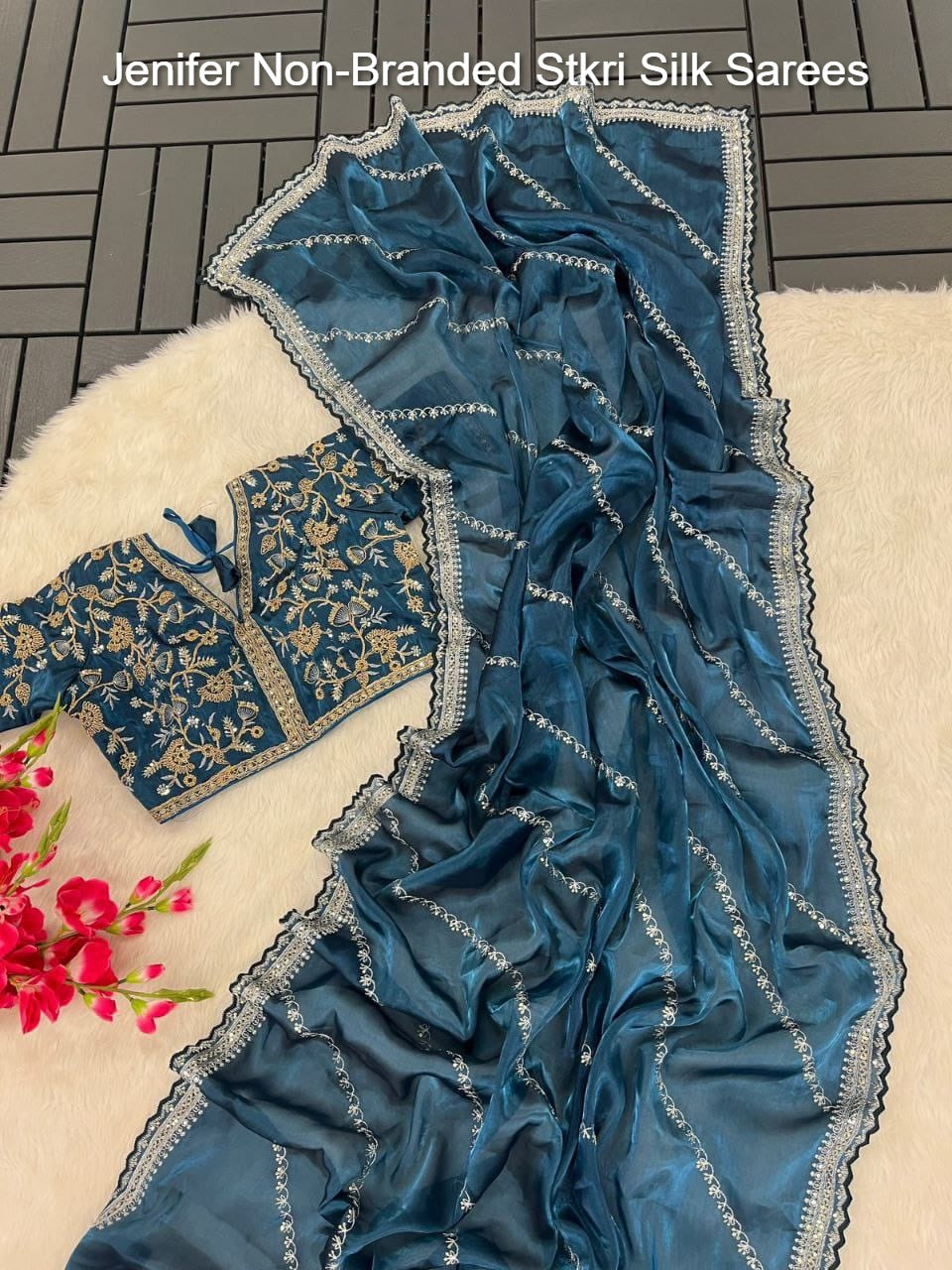 Jenifer Non-Branded Stkri Silk Sarees