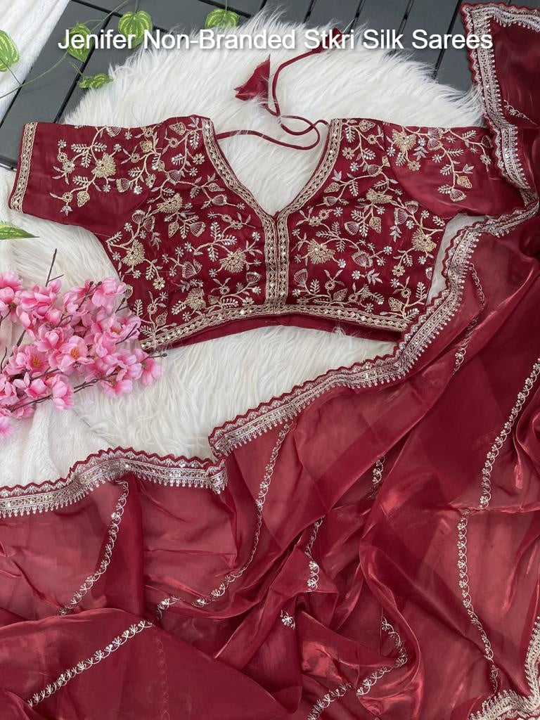 Jenifer Non-Branded Stkri Silk Sarees