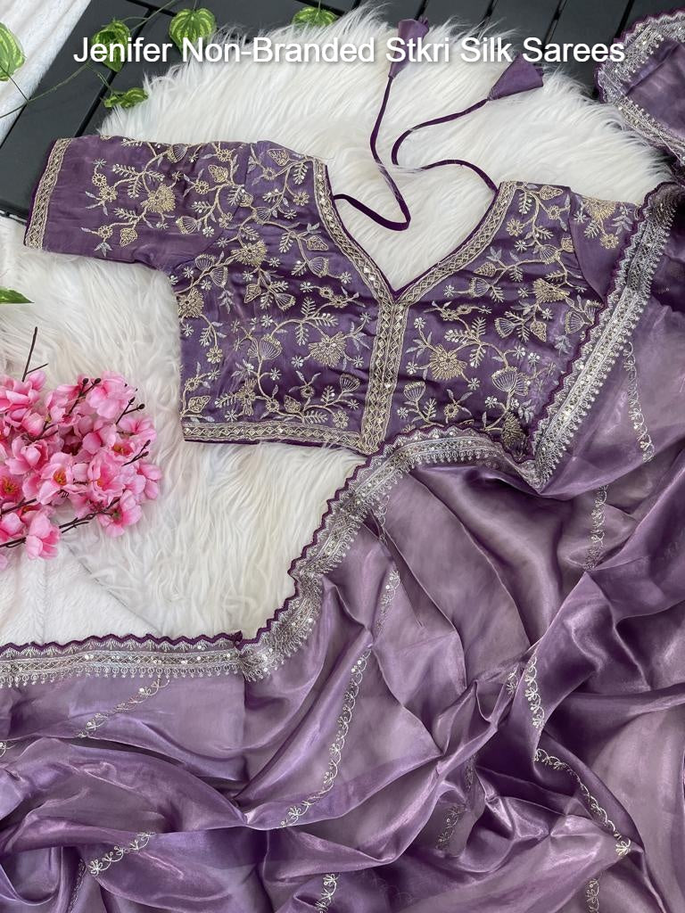 Jenifer Non-Branded Stkri Silk Sarees