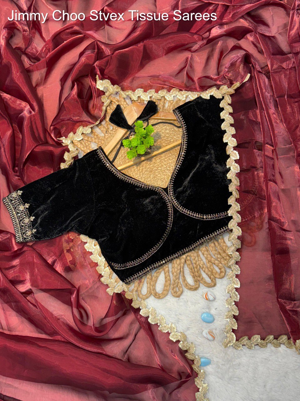 Jimmy Choo Stvex Tissue Sarees