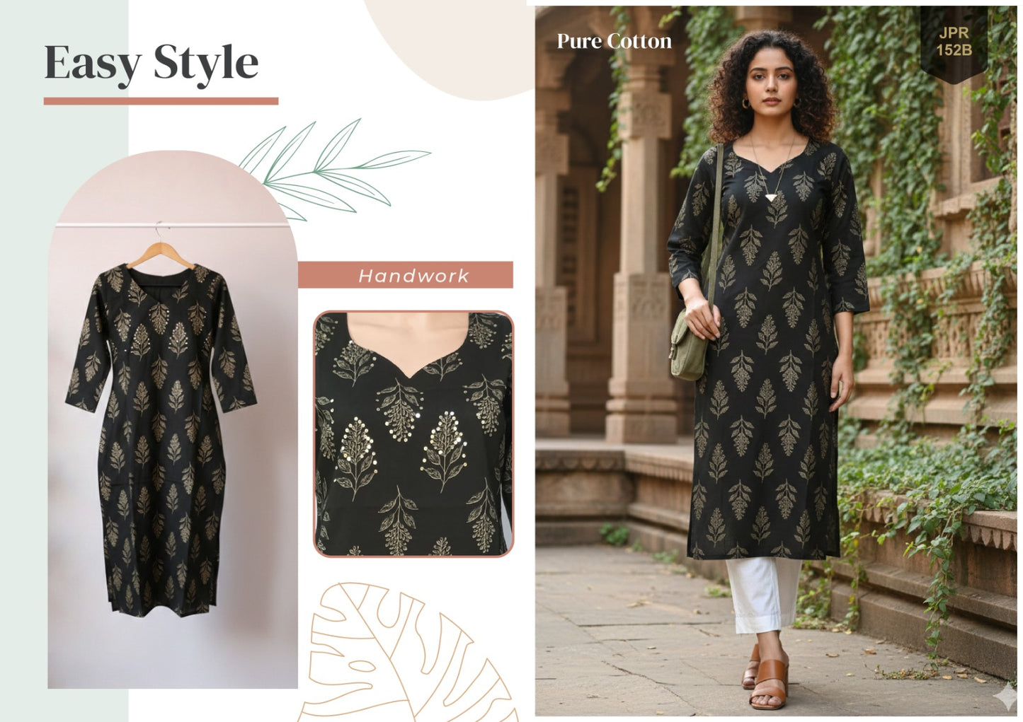 Jpr-152B Aarvika Rajnandini Pure Cotton Kurti