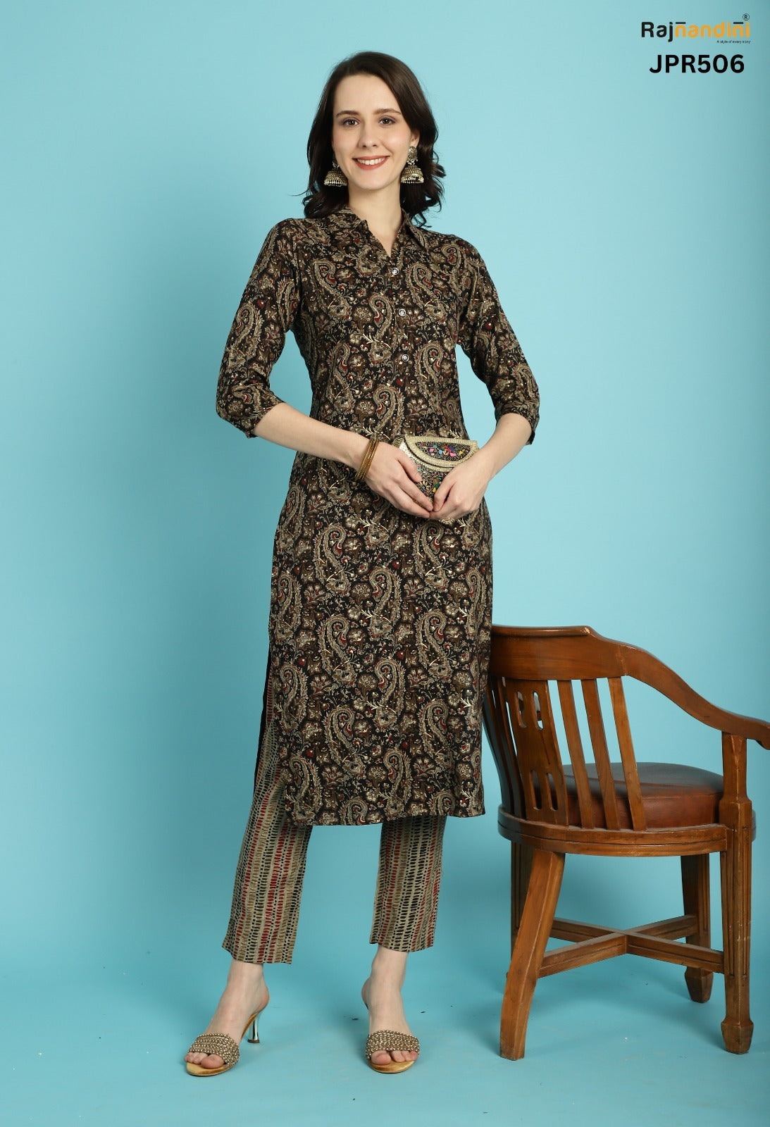 Jpr506 Simona Rajnandini Rayon Kurti Pant Set