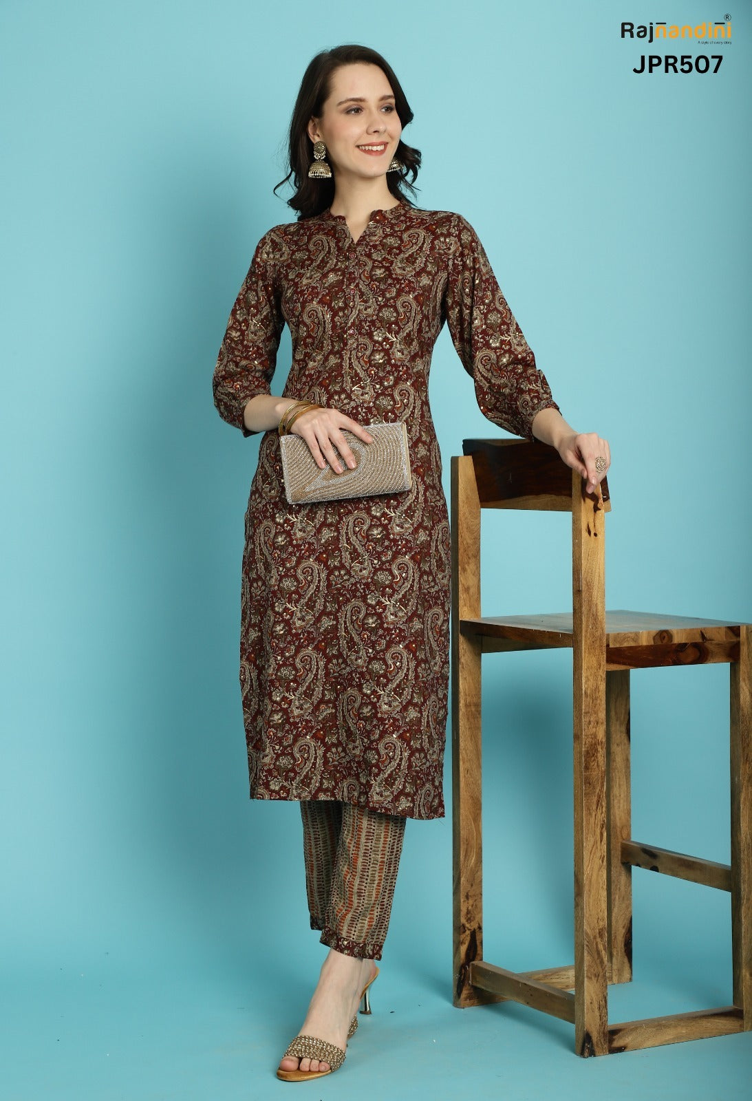 Jpr507 Simona Rajnandini Rayon Kurti Pant Set