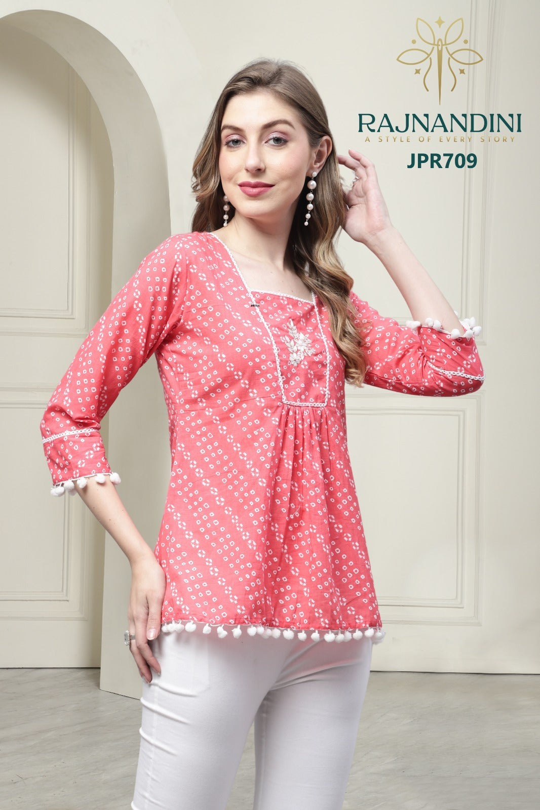 Jpr709 Aaradhya Vol-21 Rajnandini Printed Women Top