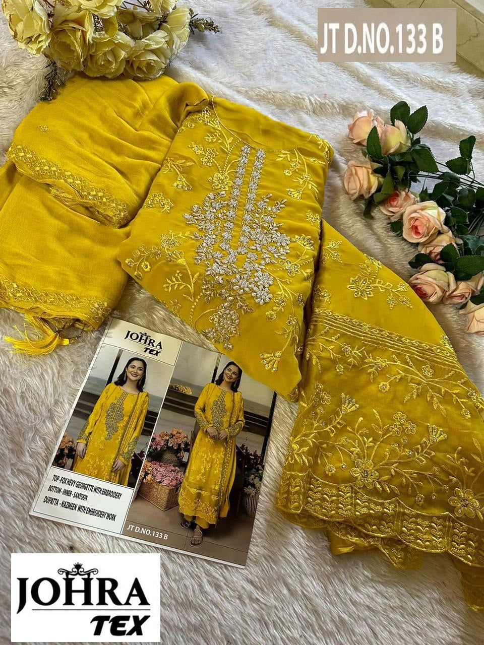 Jt-133 B Johra Tex Georgette Pakistani Salwar Suits
