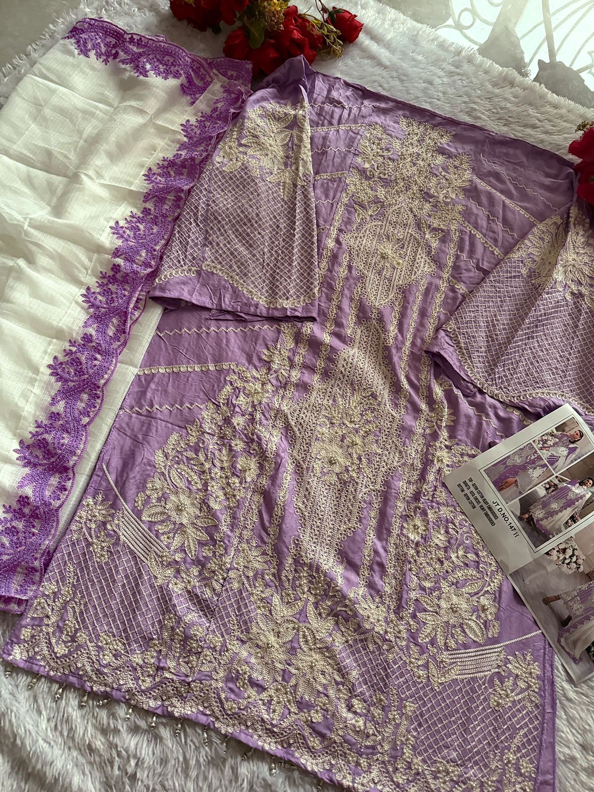 Jt-147H Johra Tex Moti Work Pakistani Salwar Suits