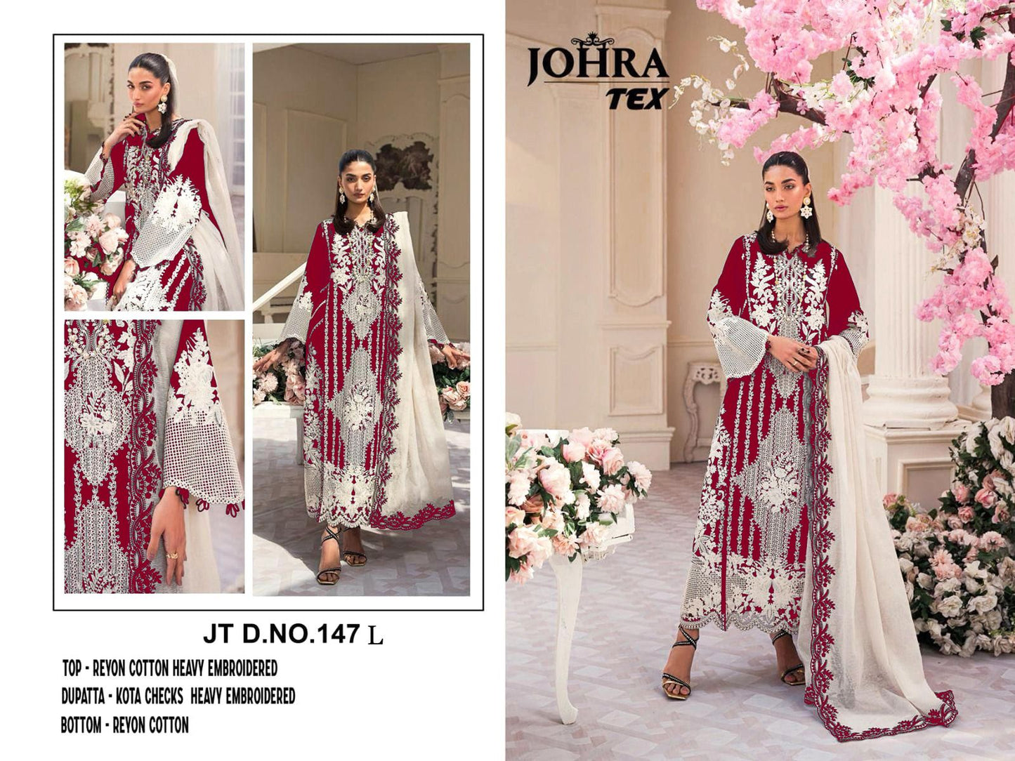 Jt-147 L Johra Tex Embroidery Pakistani Salwar Suits