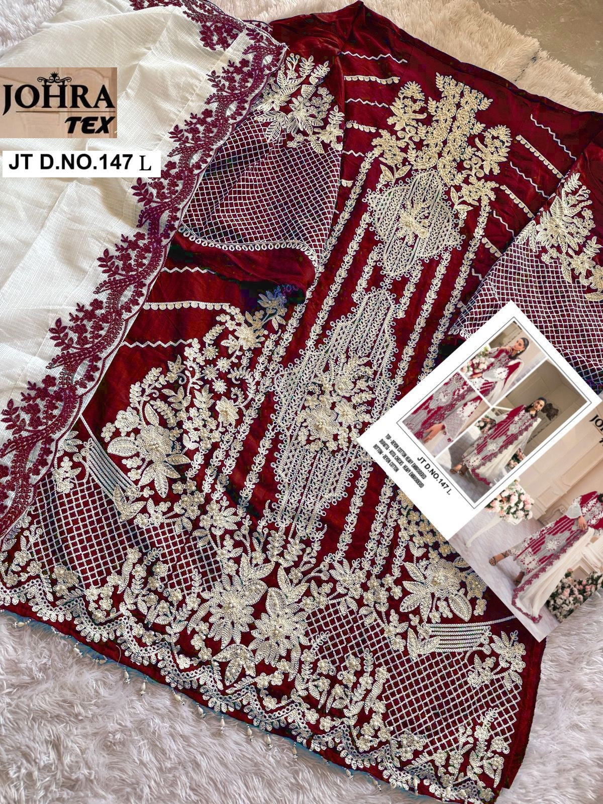 Jt-147 L Johra Tex Embroidery Pakistani Salwar Suits