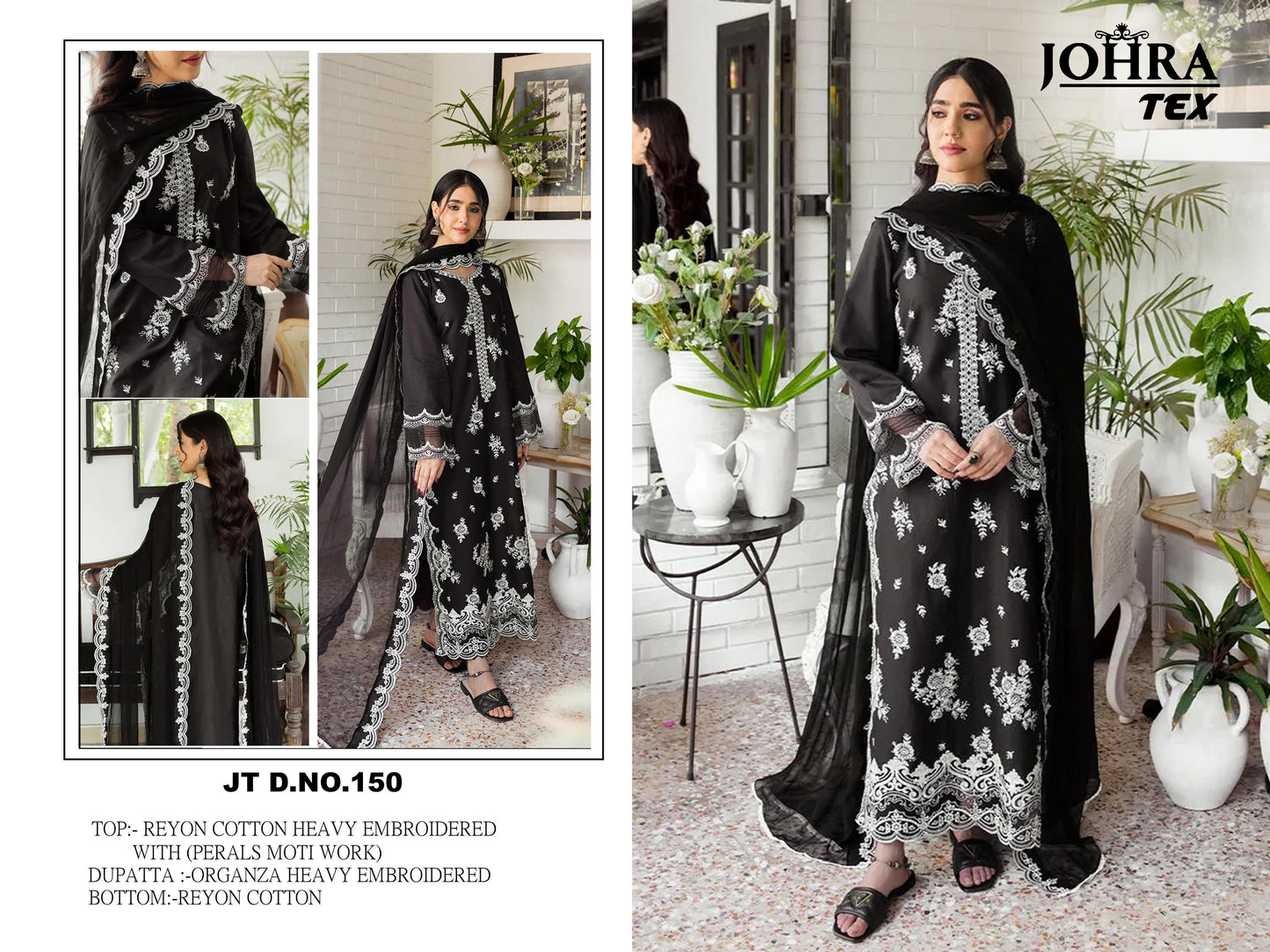 Jt-150 Johra Tex Moti Work Pakistani Salwar Suits