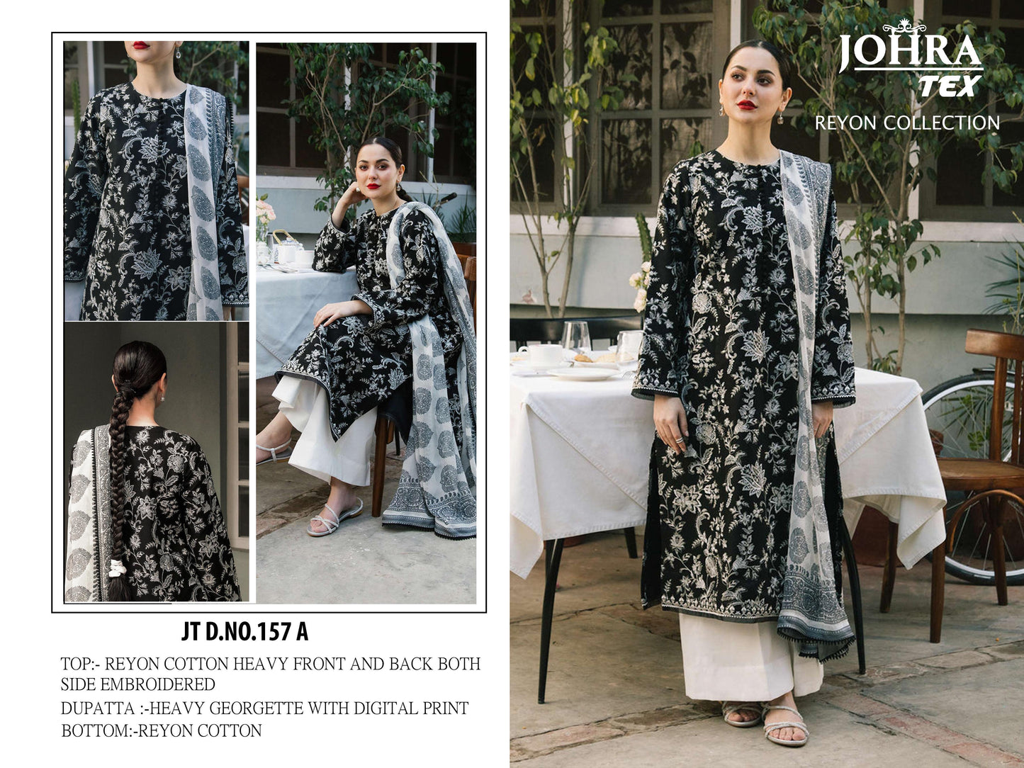 Jt-157 A Johra Tex Embroidery Pakistani Salwar Suits