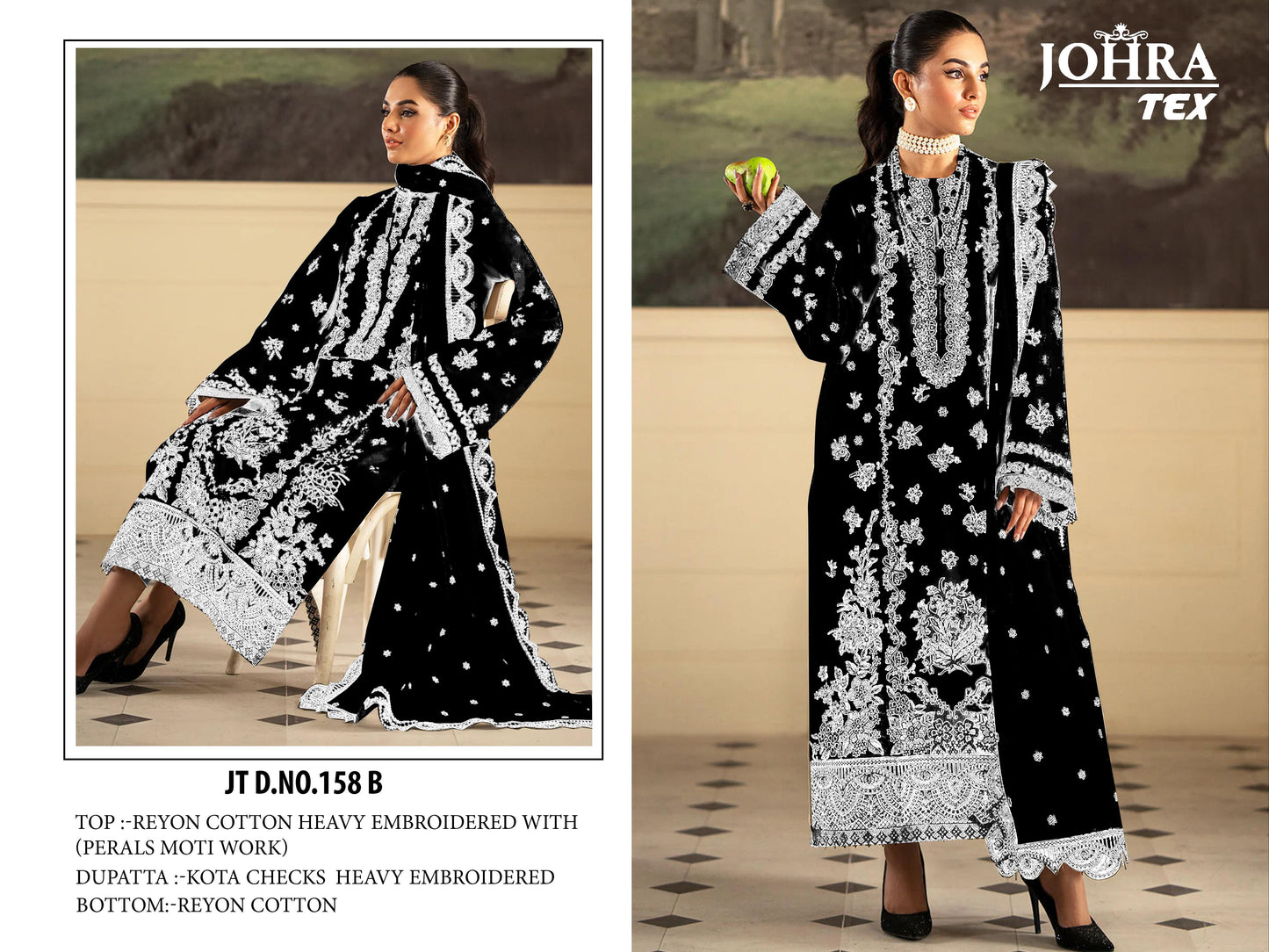 Jt-158 B Johra Tex Rayon Pakistani Salwar Suits