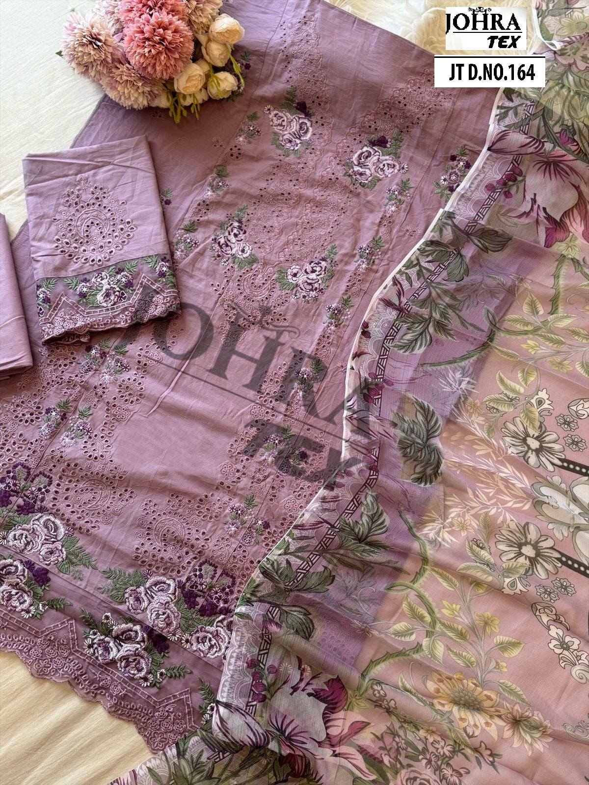 Jt-164 Johra Tex Cambric Cotton Pakistani Salwar Suits