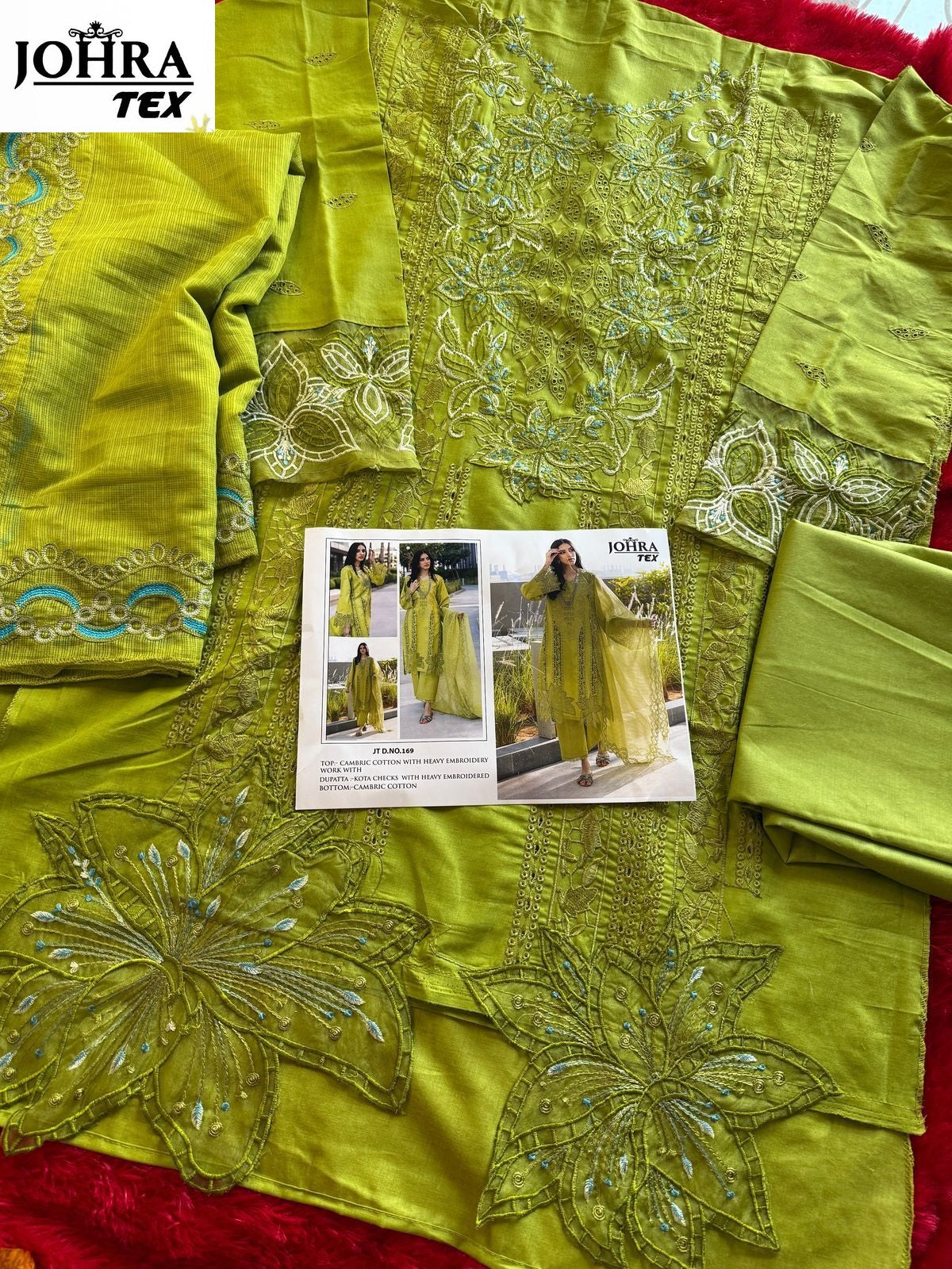 Jt-169 Johra Tex Cambric Cotton Pakistani Salwar Suits