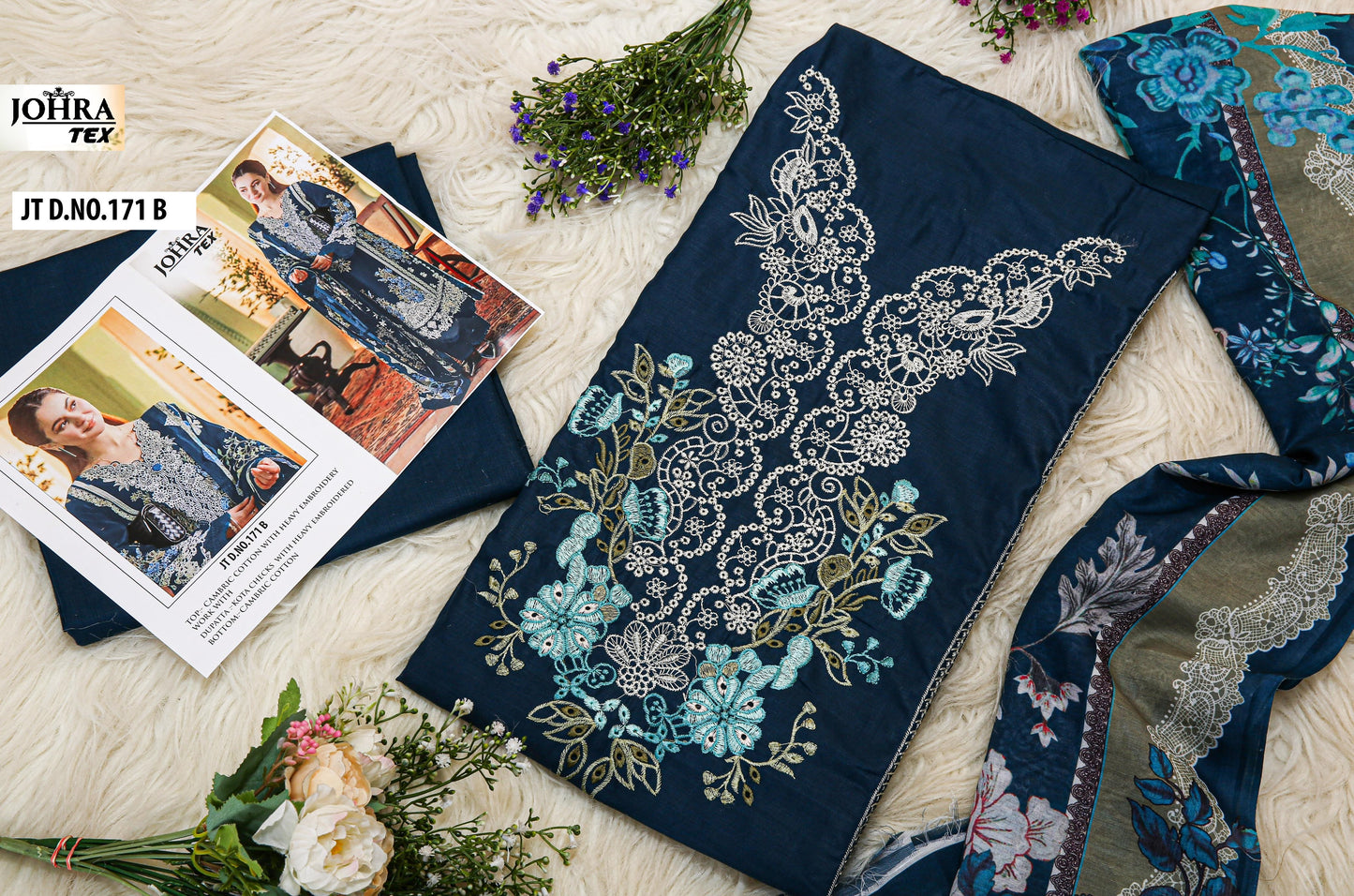 Jt-171 B Johra Tex Embroidery Pakistani Salwar Suits