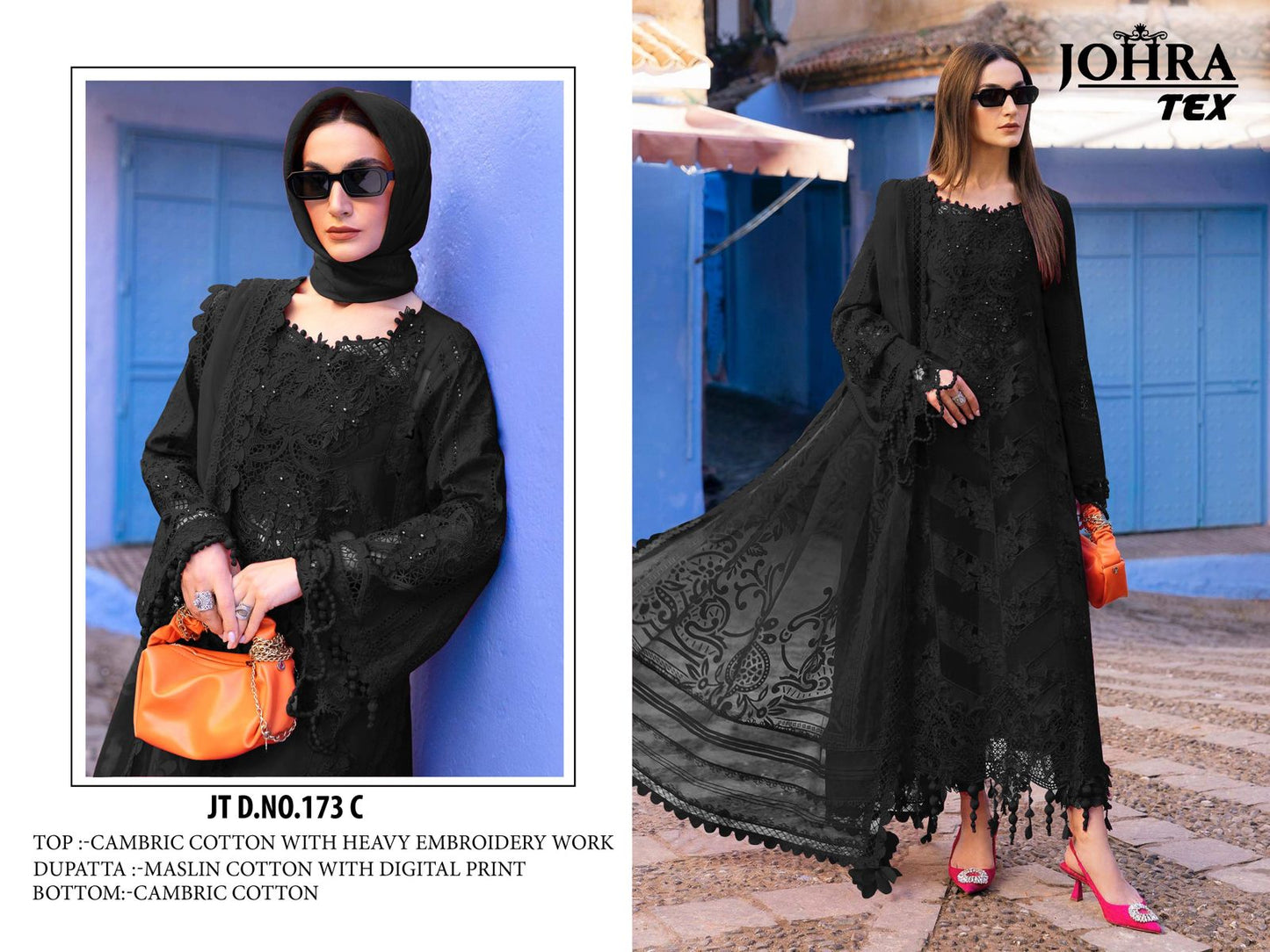 Jt-173-C Johra Tex Embroidery Pakistani Salwar Suits