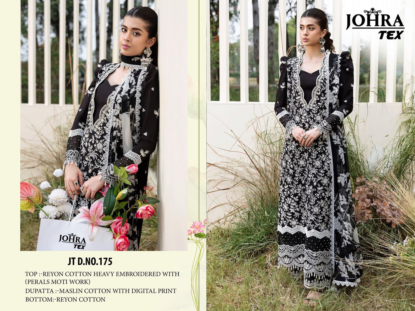 Jt-175 Johra Tex Embroidery Pakistani Salwar Suits
