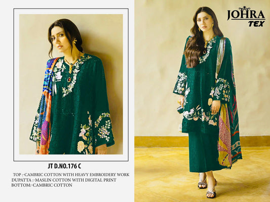 Jt-176 C Johra Tex Embroidery Pakistani Salwar Suits