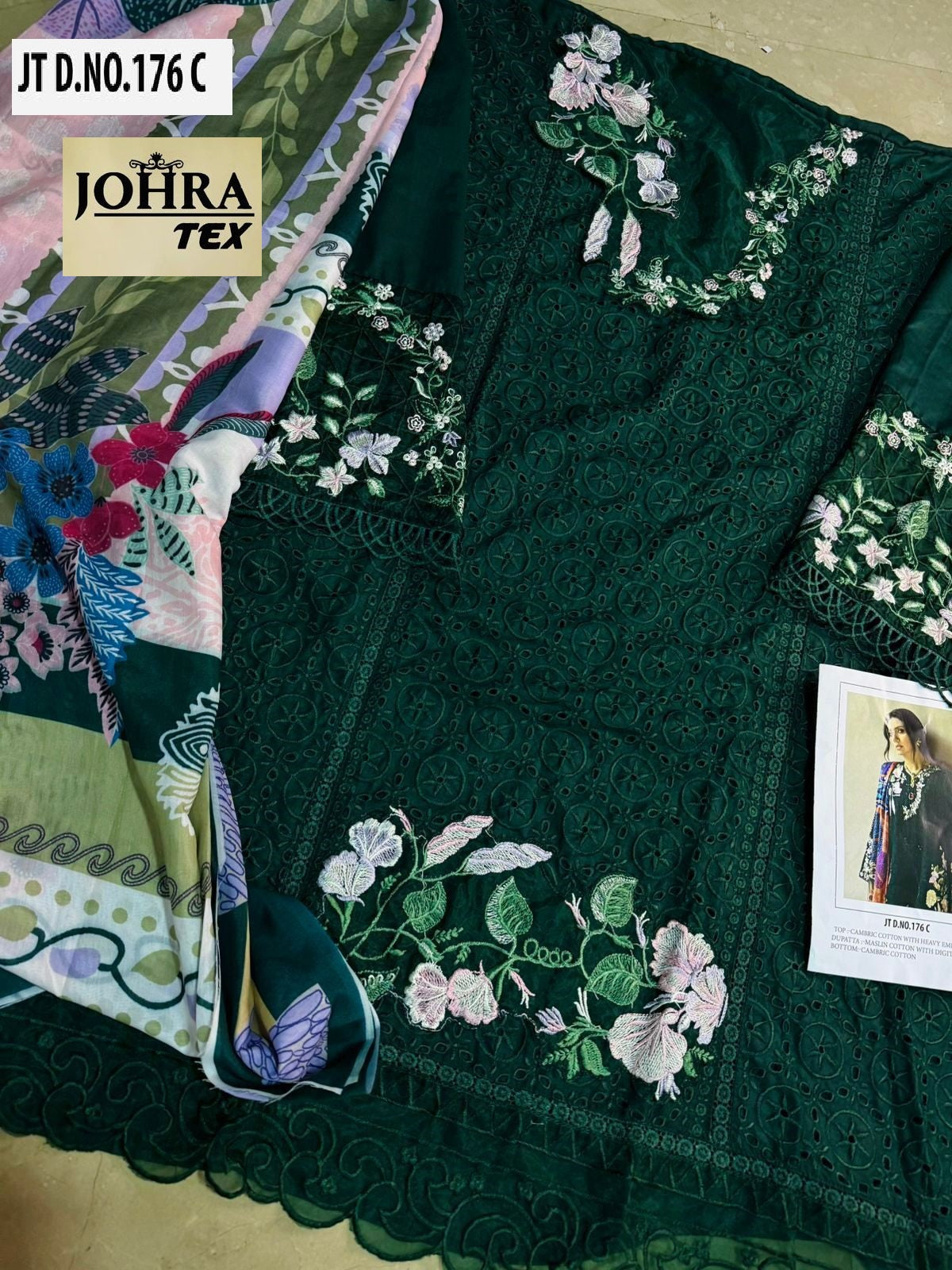 Jt-176 C Johra Tex Embroidery Pakistani Salwar Suits