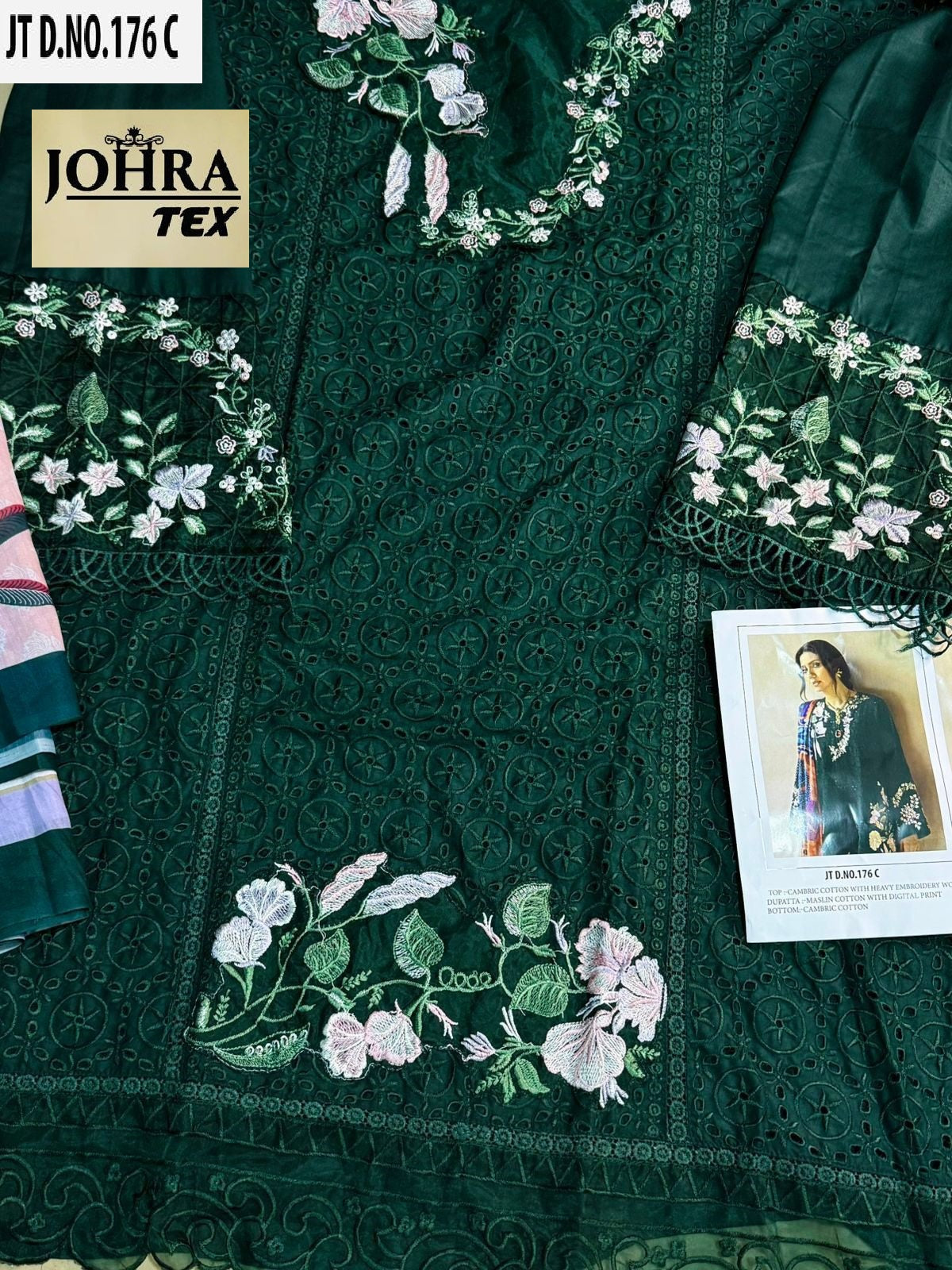 Jt-176 C Johra Tex Embroidery Pakistani Salwar Suits