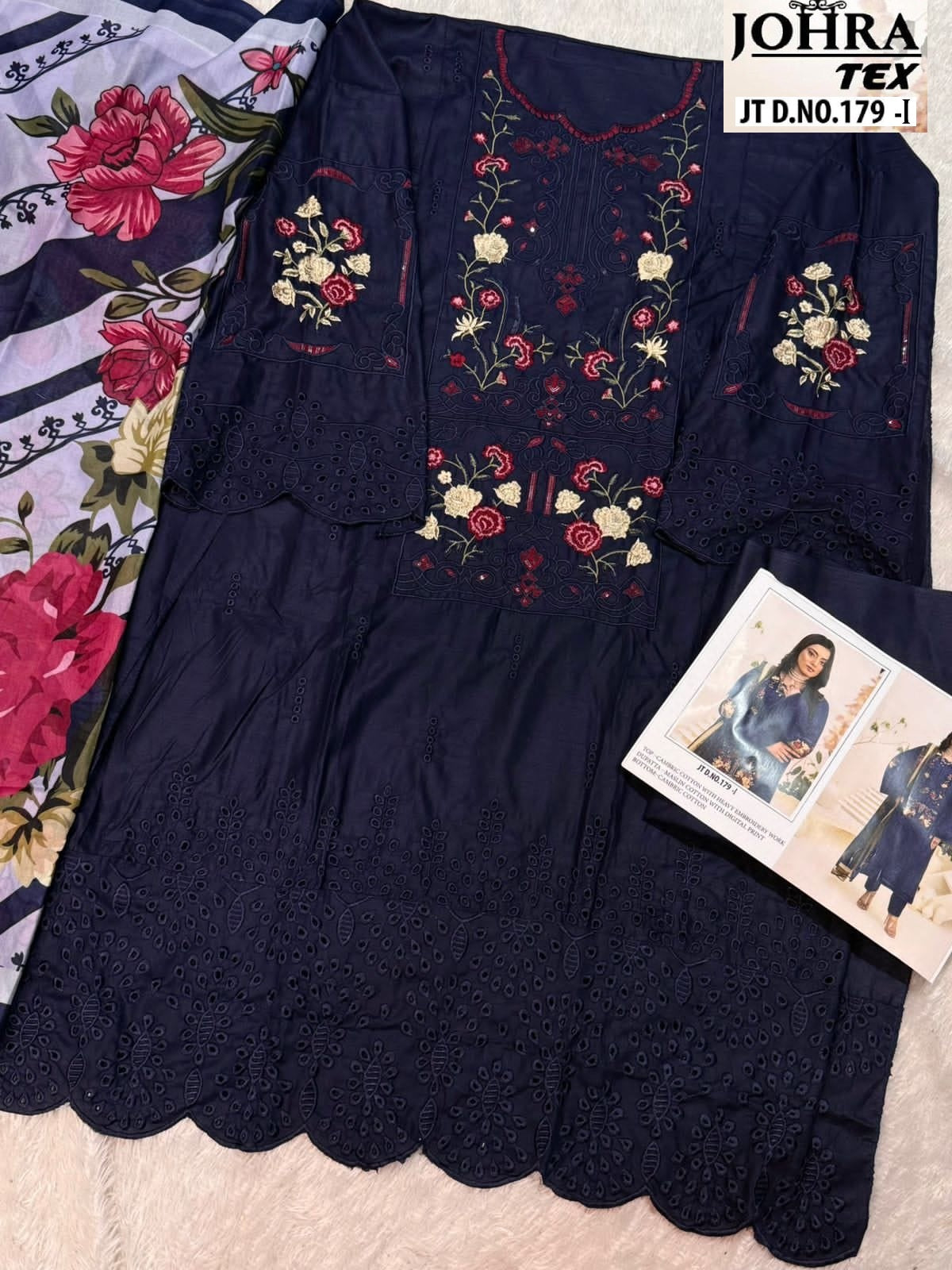 Jt-179-I Johra Tex Embroidery Pakistani Salwar Suits