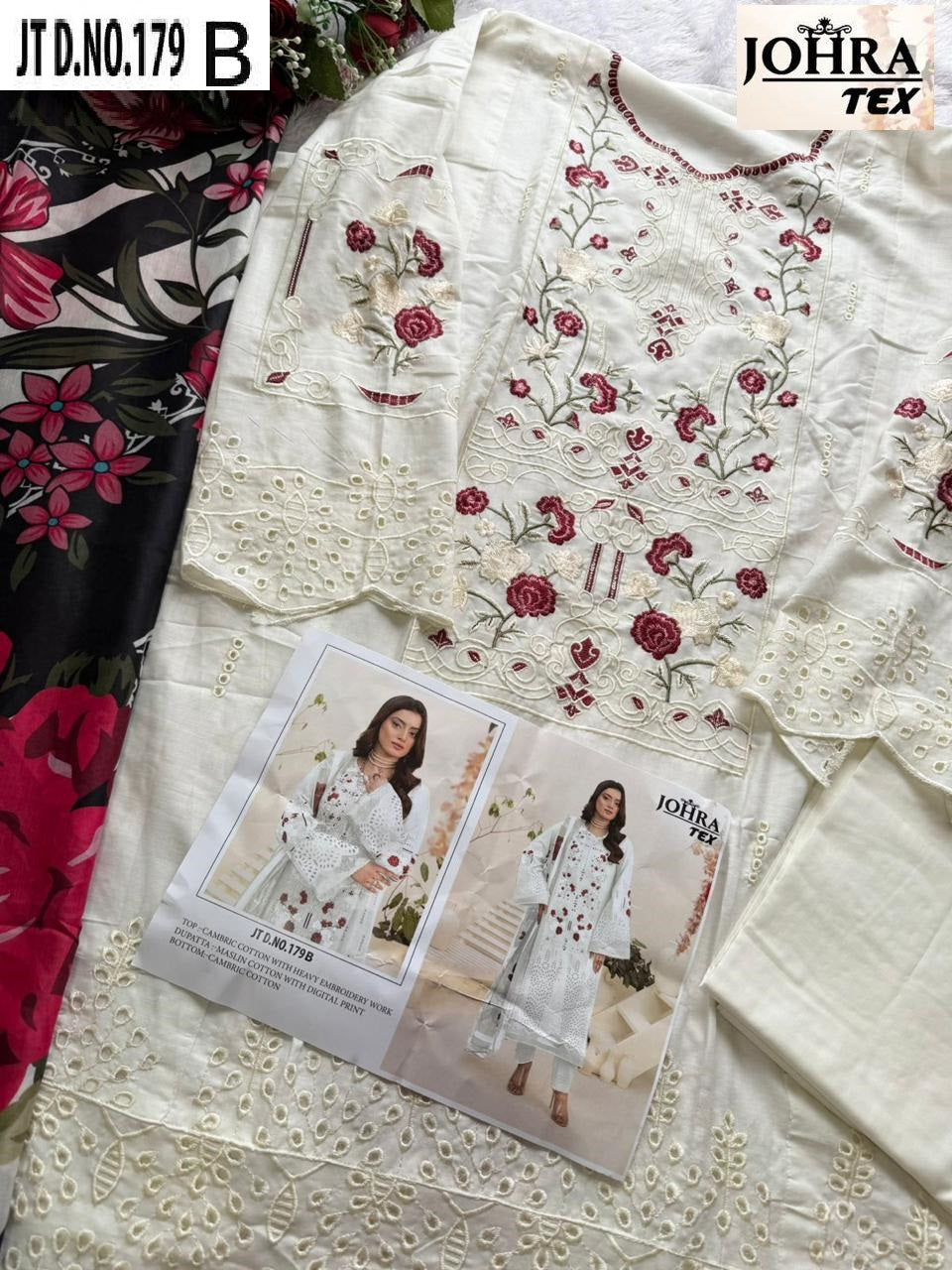Jt-179 B Johra Tex Embroidery Pakistani Salwar Suits