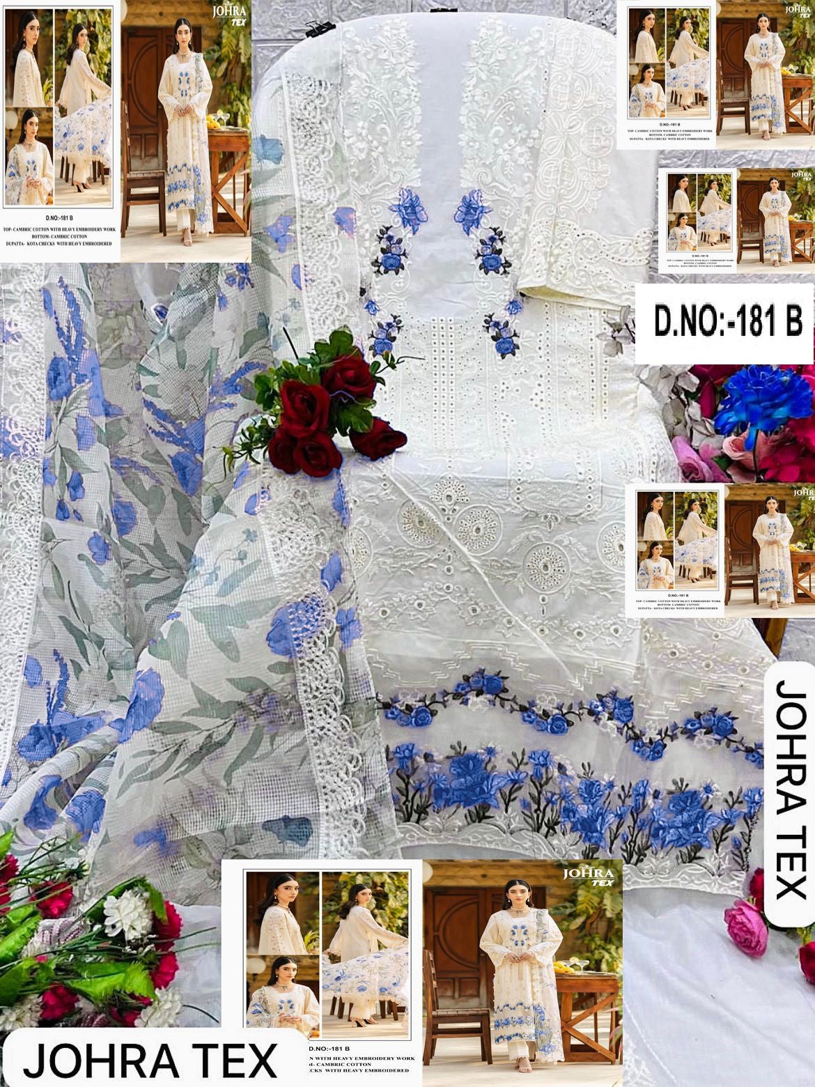 Jt-181-B Johra Tex Embroidery Pakistani Salwar Suits