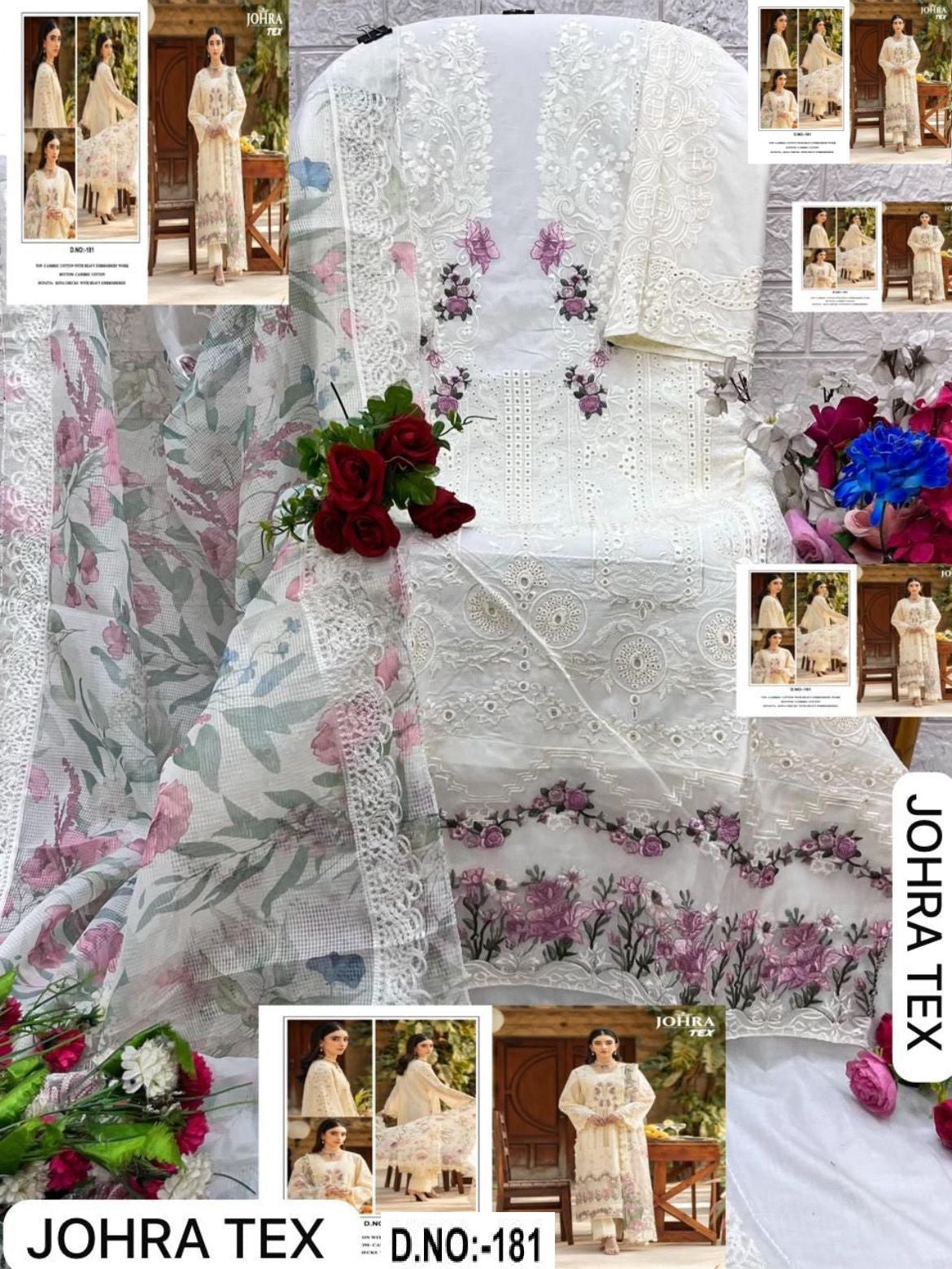 Jt-181 Johra Tex Embroidery Pakistani Salwar Suits