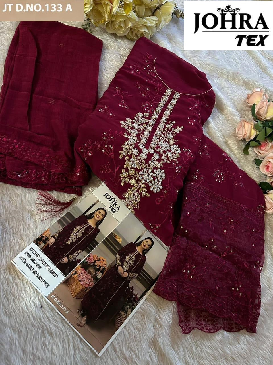Jt 133 A Johra Tex Embroidery Pakistani Salwar Suits