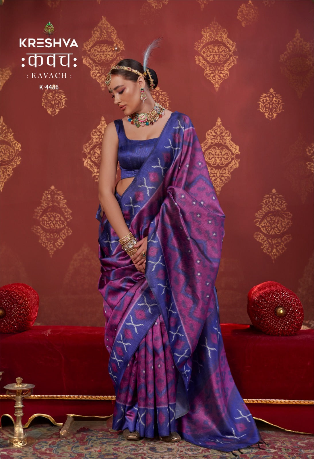 K-4486 Kavach Kreshva Pc Silk Sarees