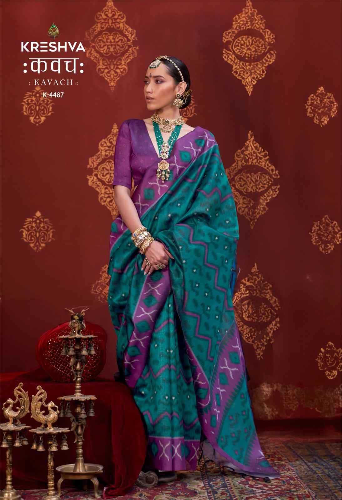 K-4487 Kavach Kreshva Pc Silk Sarees