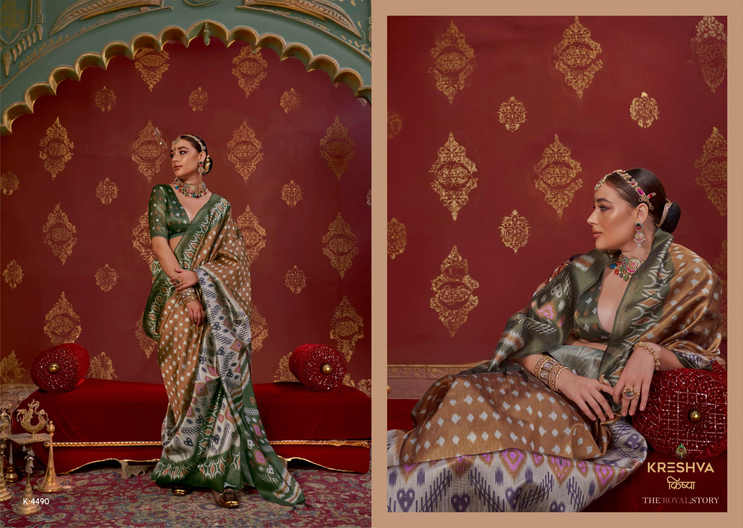 K-4490 Kavach Kreshva Pc Silk Sarees