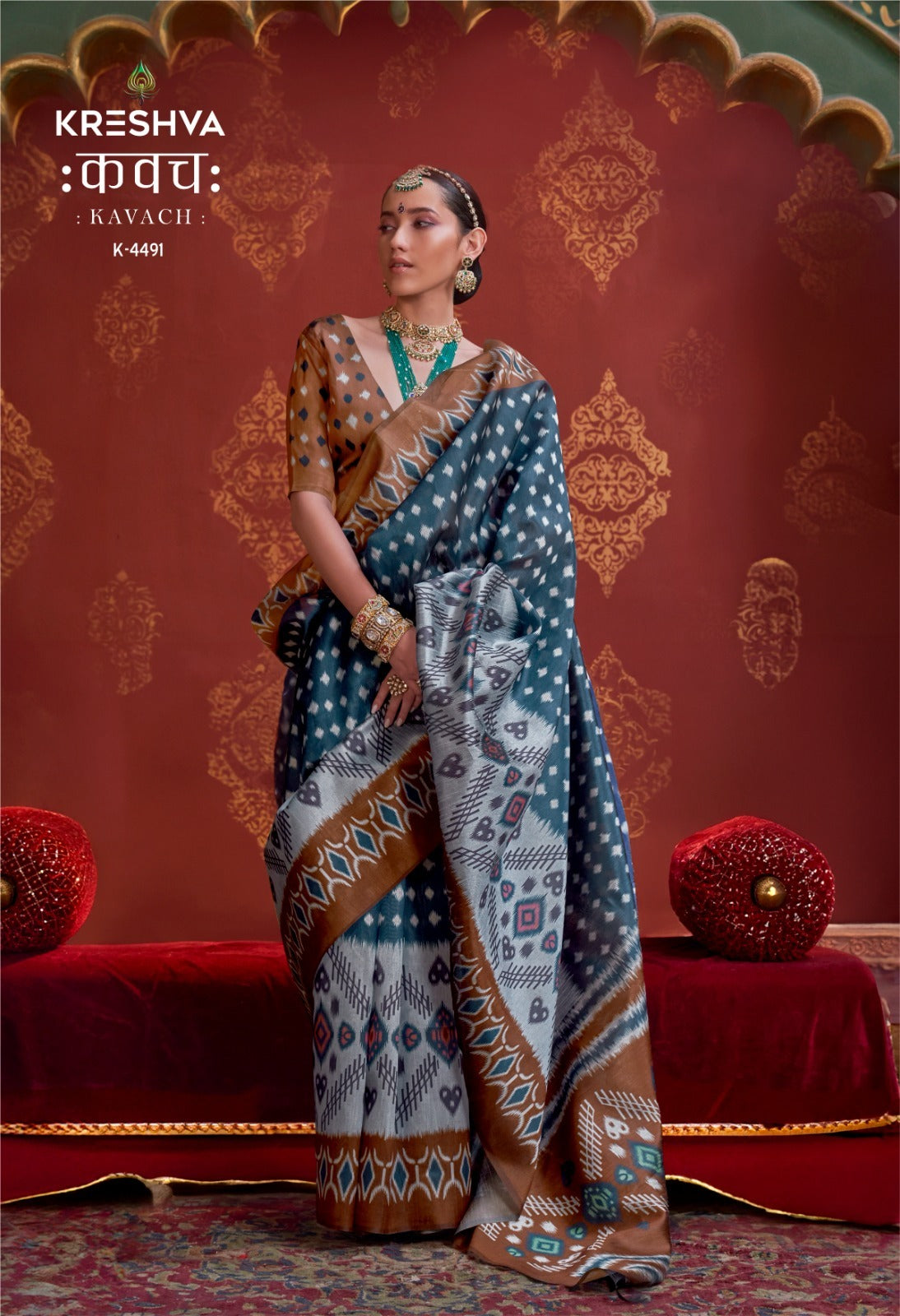 K-4491 Kavach Kreshva Pc Silk Sarees