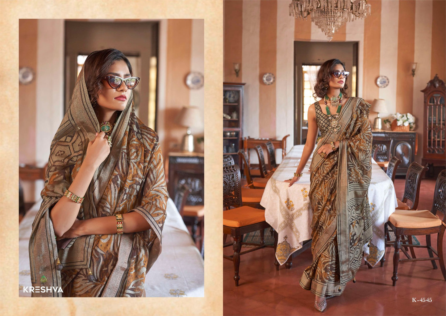 K-4545 Sulochnadevi Kreshva Pv Georgette Sarees