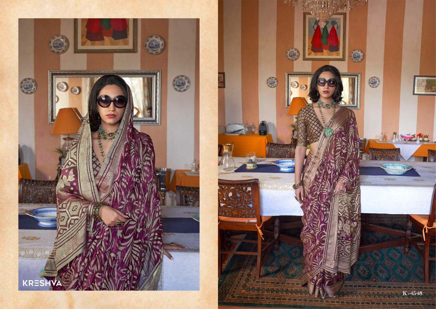 K-4548 Sulochnadevi Kreshva Pv Georgette Sarees