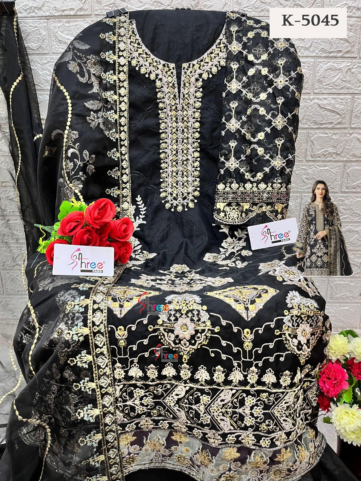K-5045 Shree Fabs Heavy Organza Pakistani Salwar Suits
