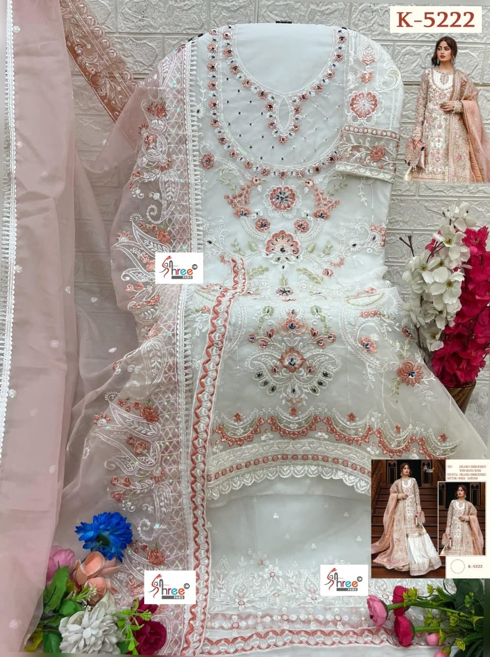 K-5222 Shree Fabs Embroidery Pakistani Salwar Suits