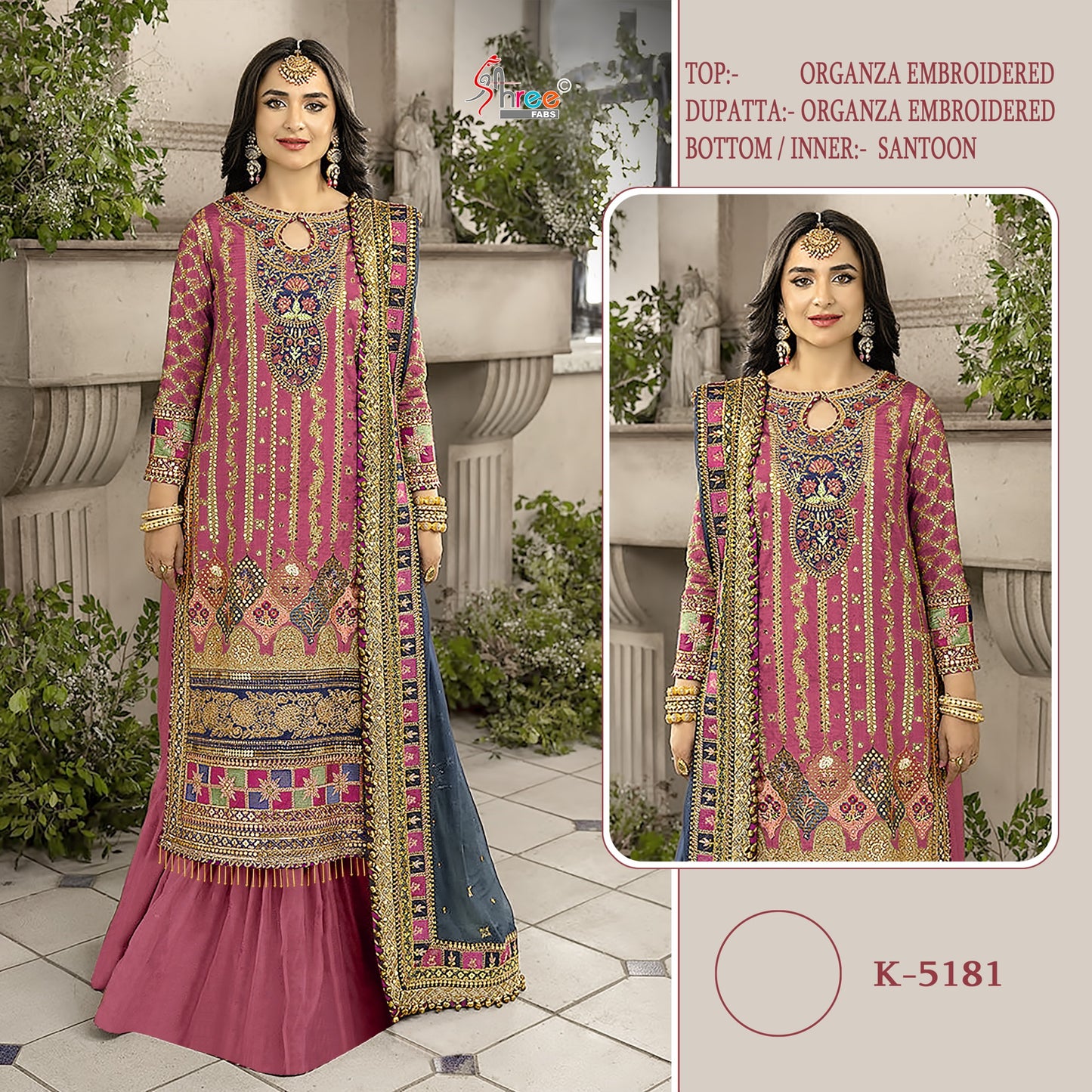 K-8151 Shree Fabs Organza Pakistani Salwar Suits